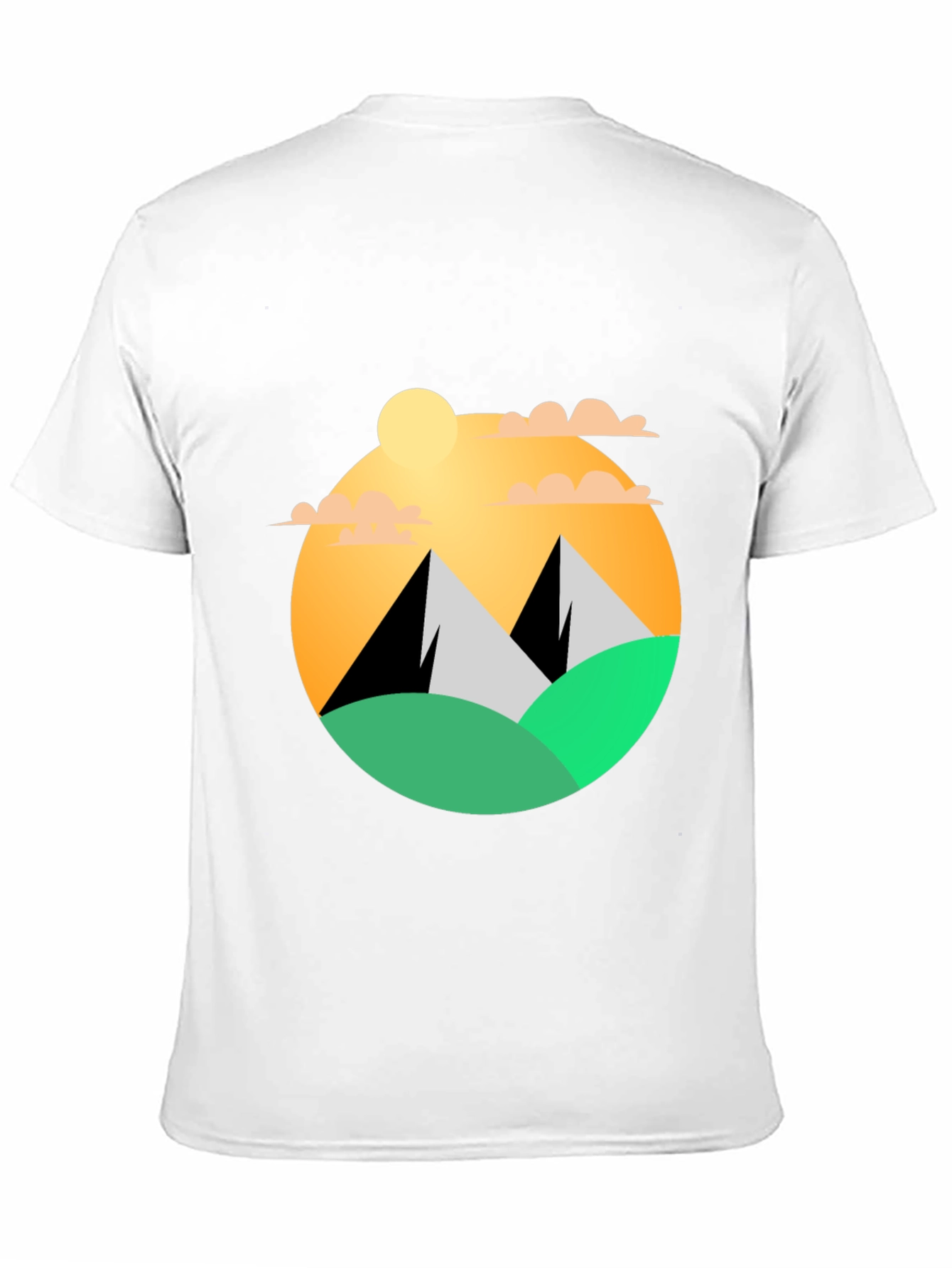 Black Mountainscape Graphic Tee - Black Cotton Blend view 11