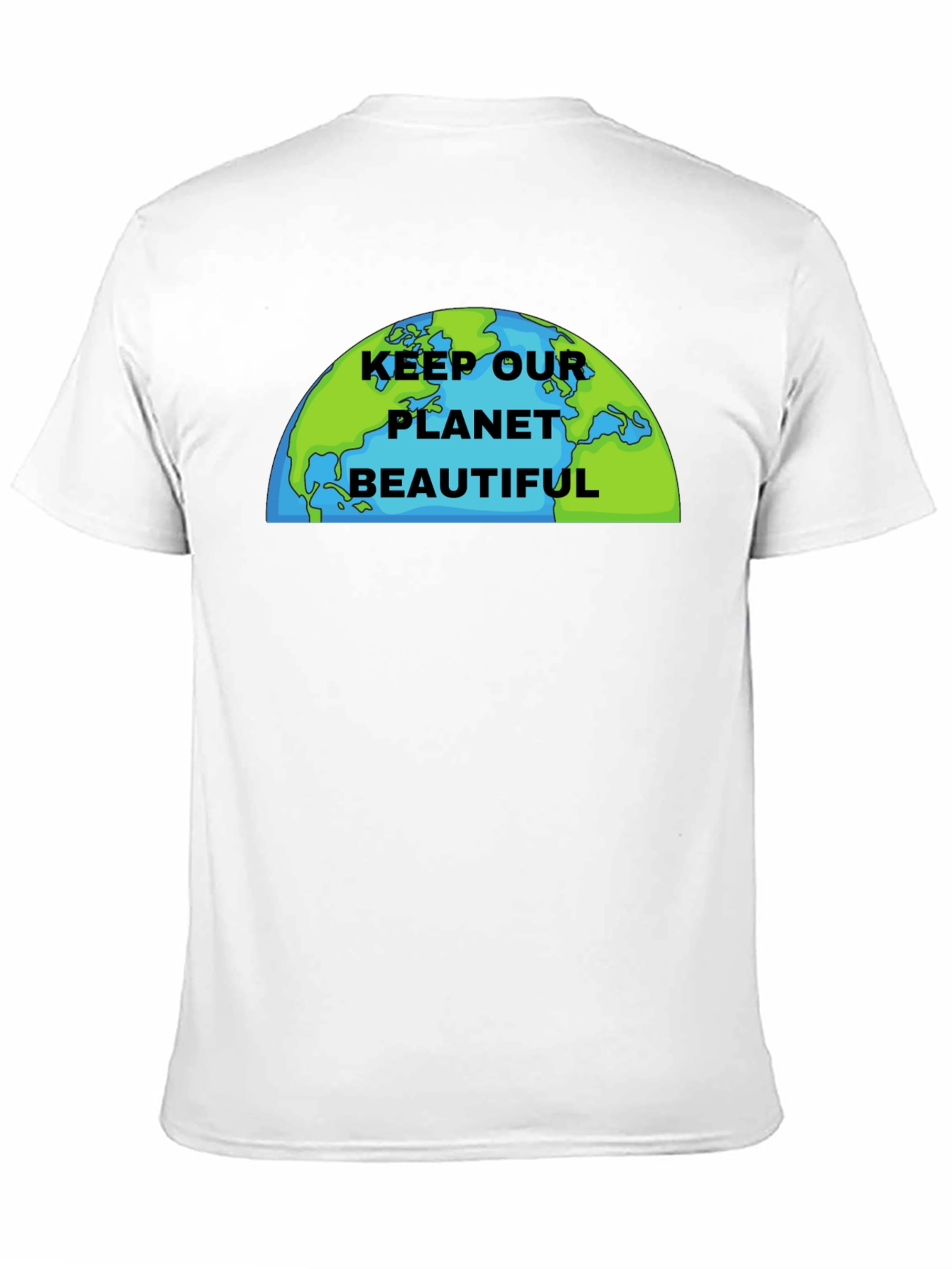 Black Keep Our Planet Beautiful Graphic T-Shirt view 11