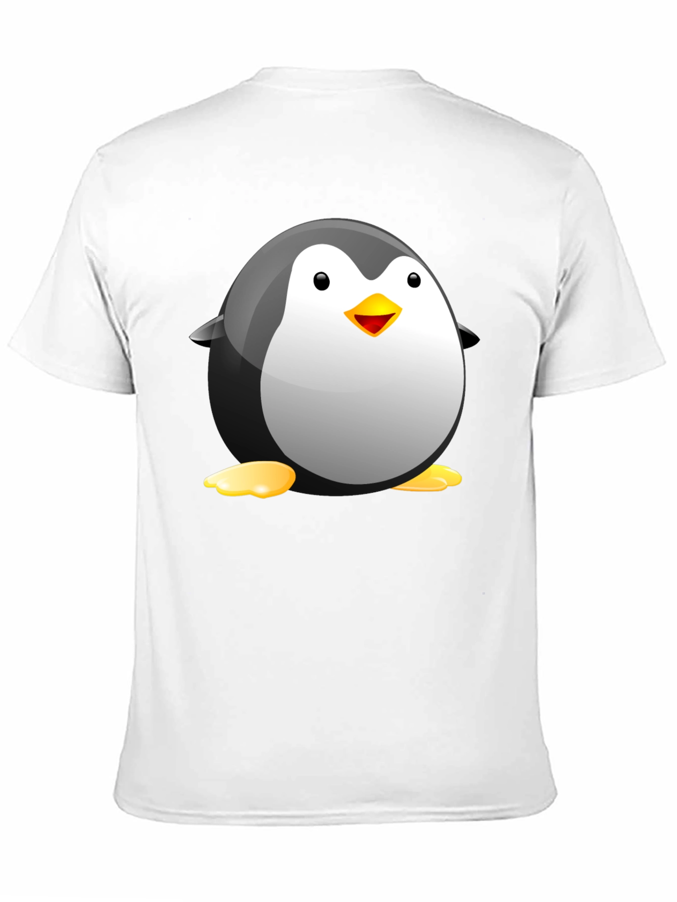 Black Cartoon Penguin Graphic Tee - Soft Cotton Blend view 11