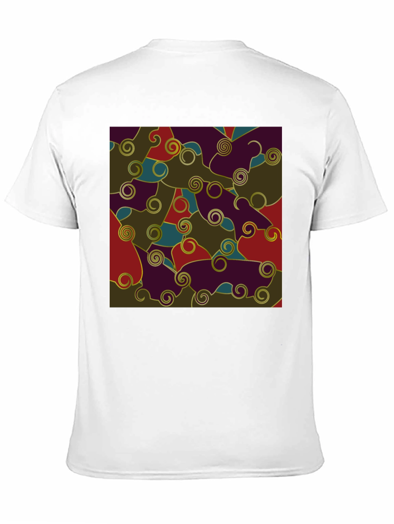 Black Abstract Pattern Black T-Shirt view 11