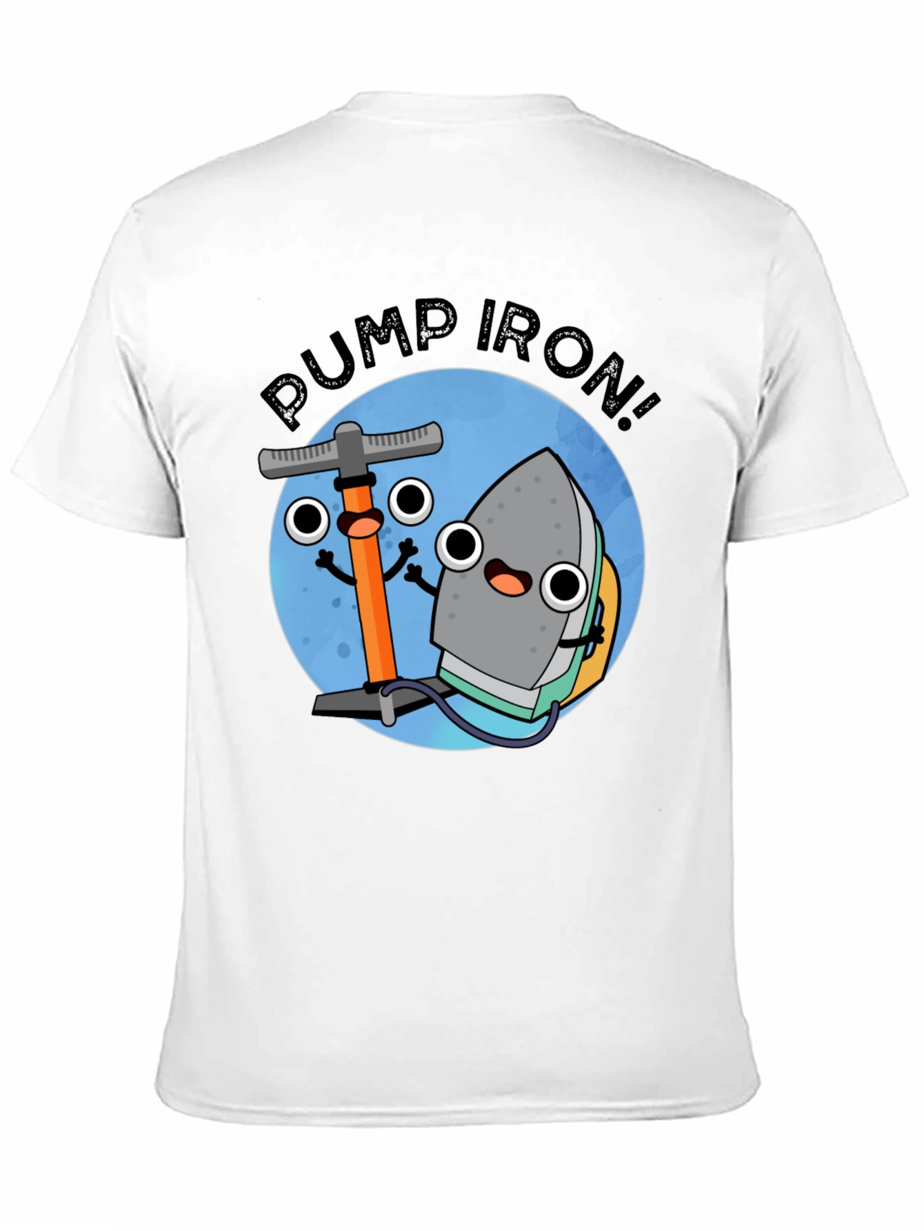 Black Pump Iron Cartoon Graphic Tee - Black view 11
