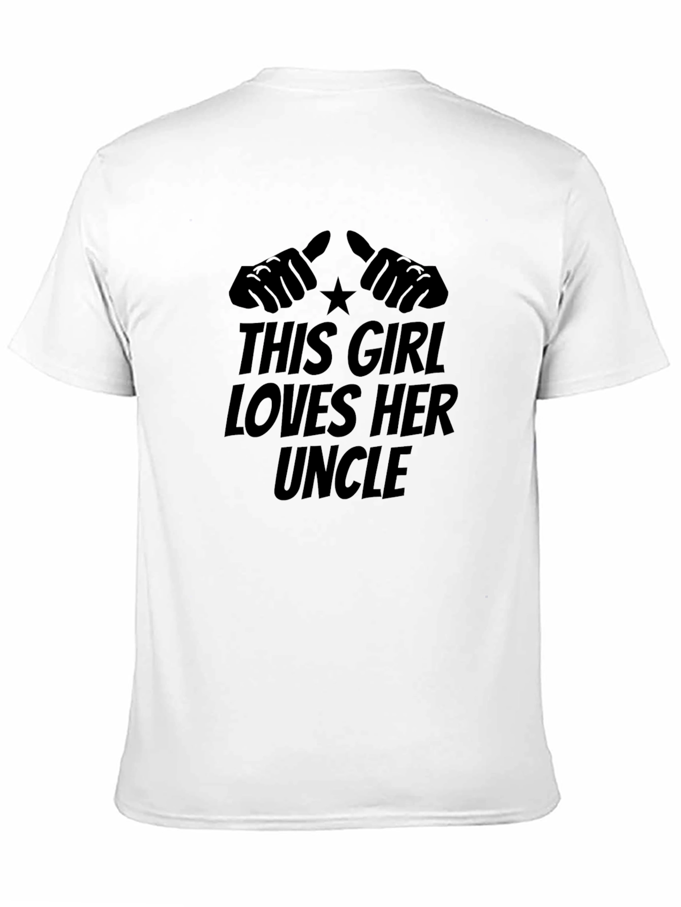 Black This Girl Loves Her Uncle Black Graphic T-Shirt view 11