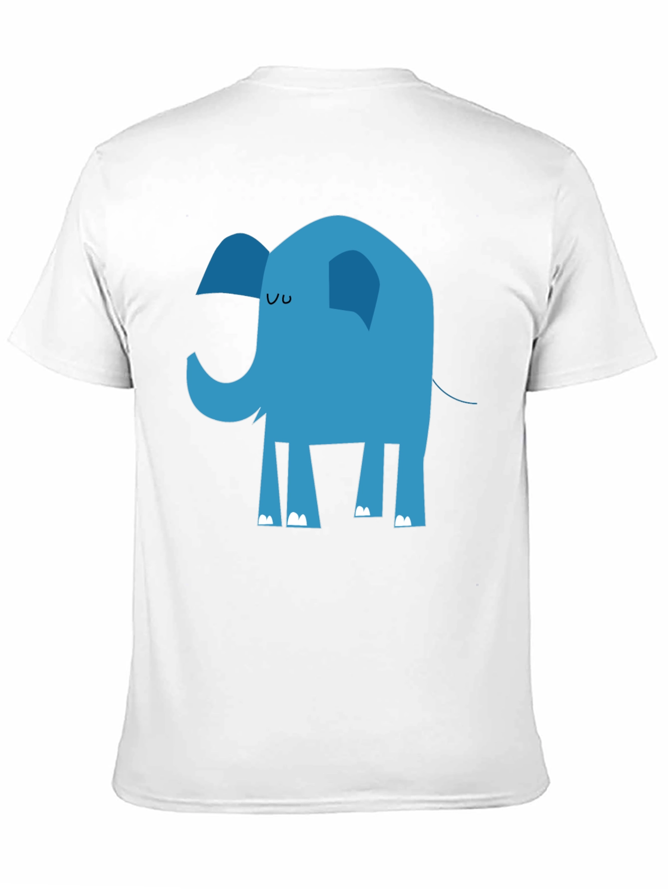 Black Blue Elephant Graphic T-Shirt - Men's Black Tee view 11