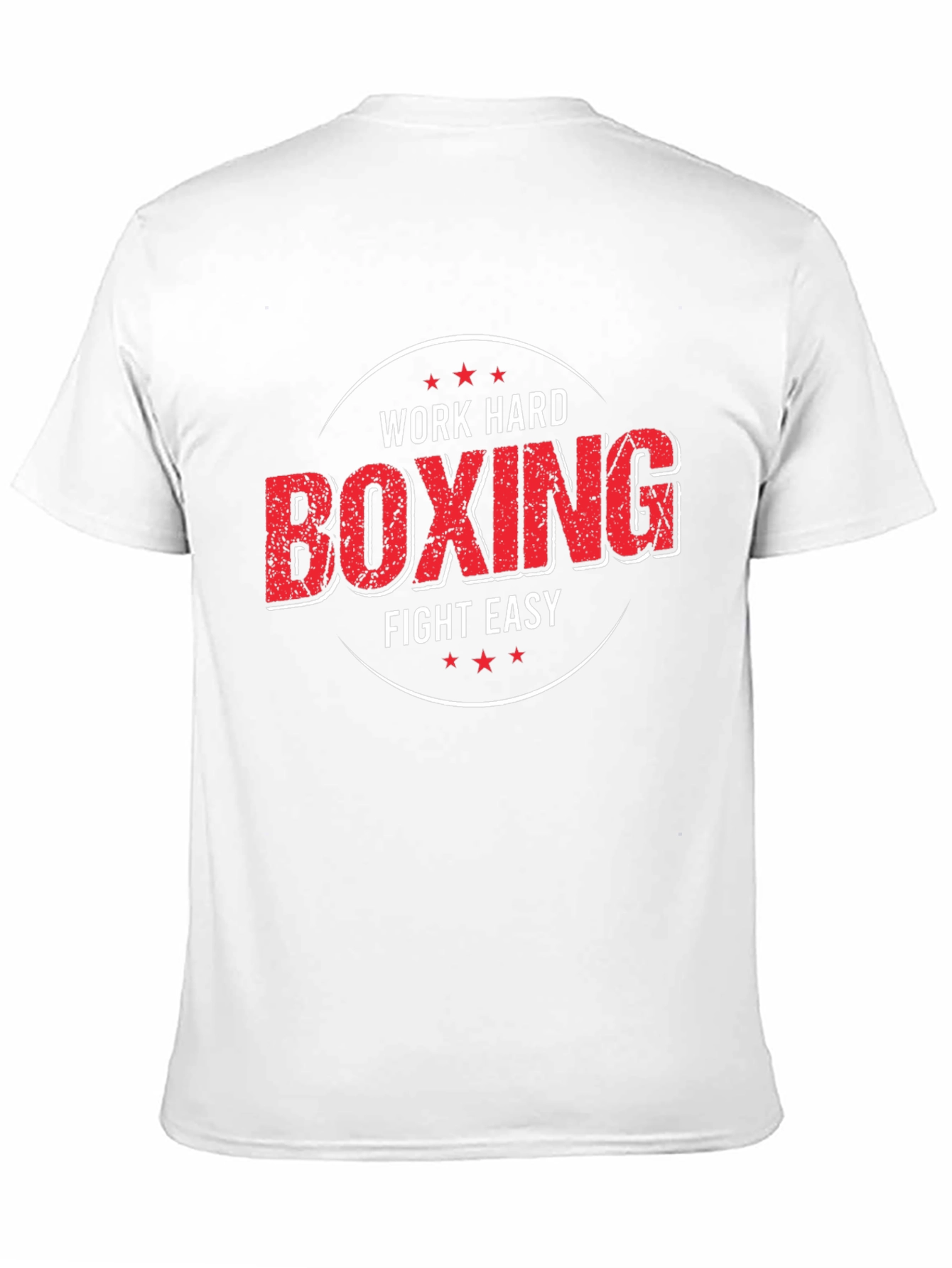 Black Work Hard Boxing Fight Easy Graphic T-Shirt view 11