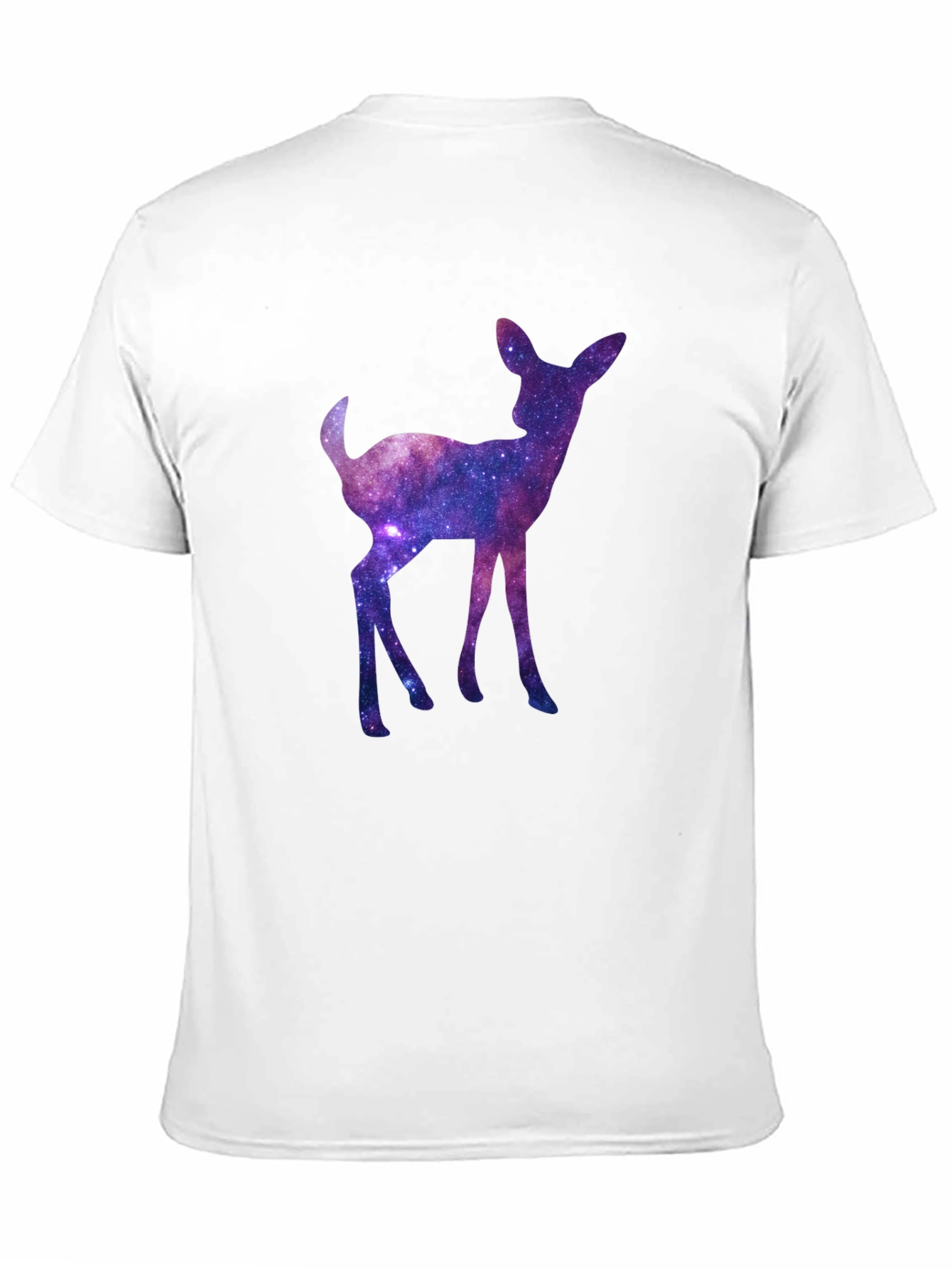 Black Galaxy Deer Graphic Tee - Cosmic Fawn T-Shirt view 11