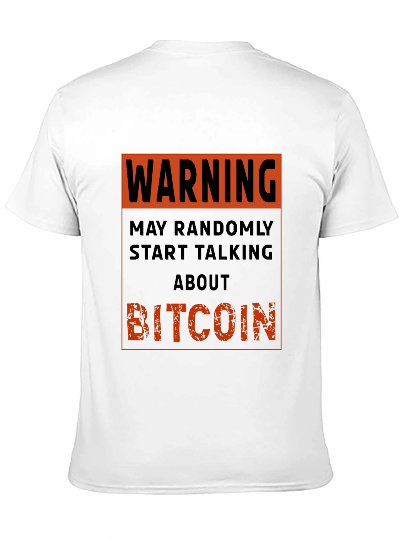 Black Warning Bitcoin T-Shirt - Funny Crypto Tee view 11