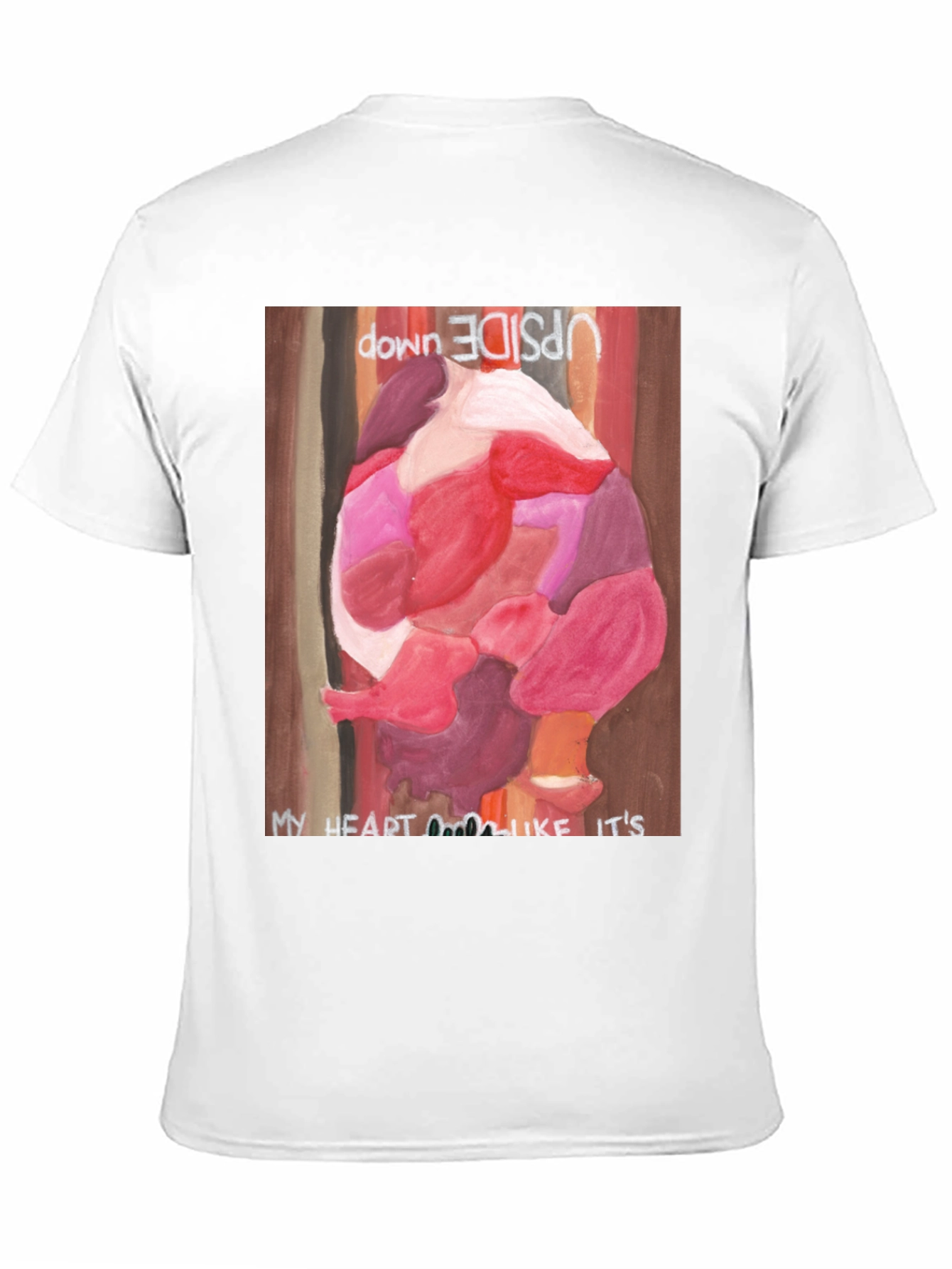 Black Upside Down Heart Graphic Tee view 11