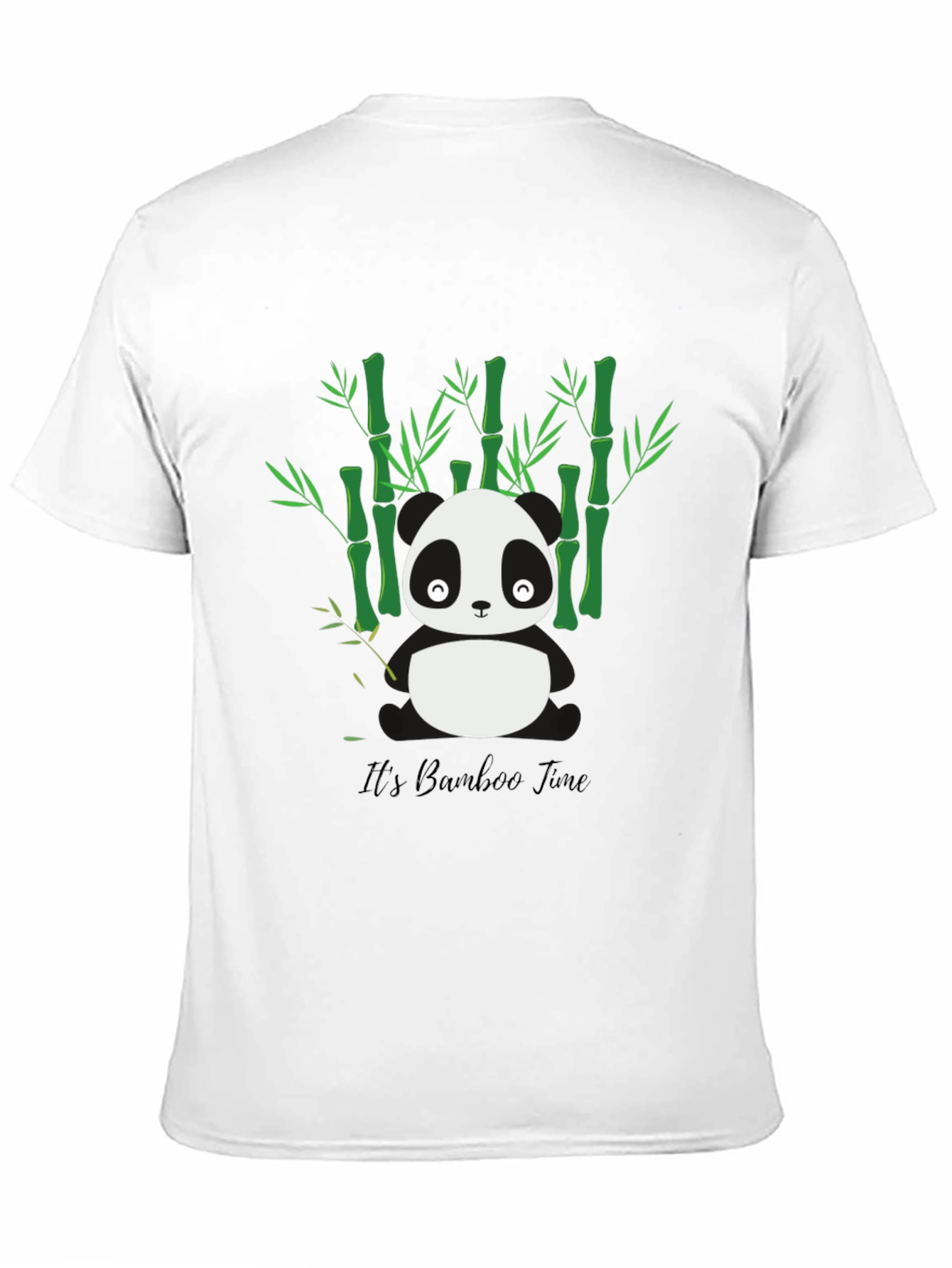 Black Panda Bamboo Time T-Shirt - Soft Cotton Blend view 11