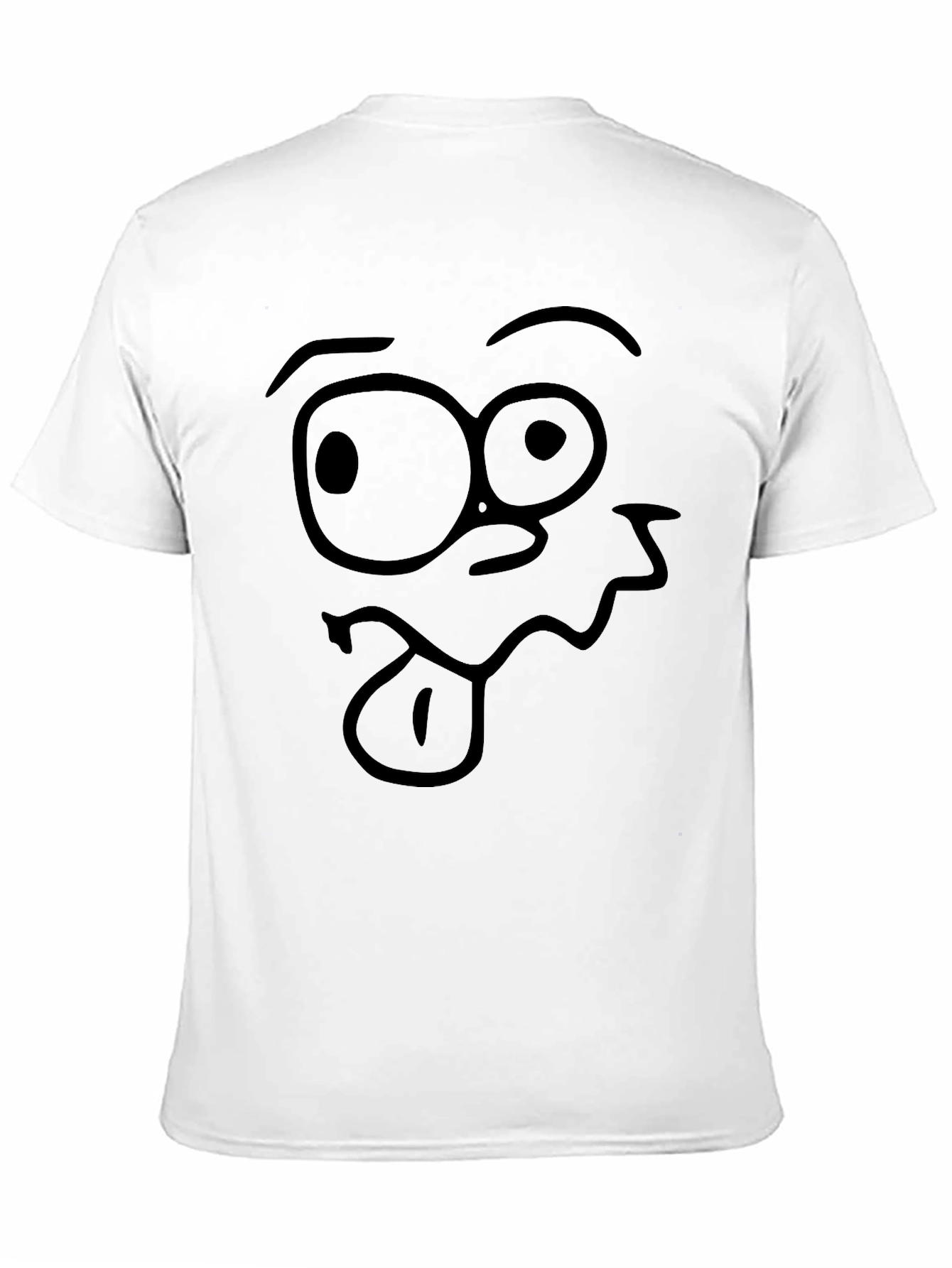 Funny Face Graphic Black T-Shirt - 11