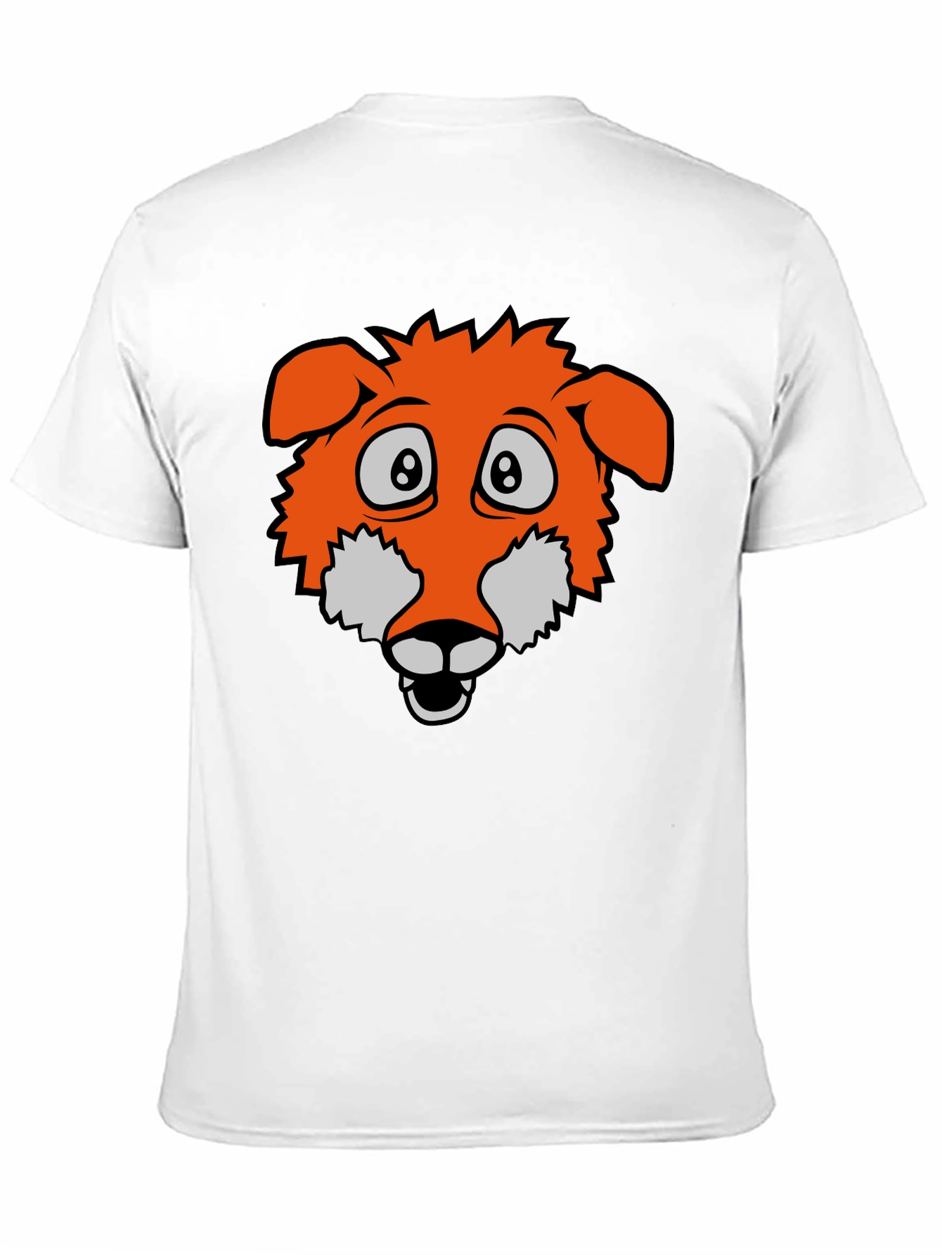 Black Cartoon Fox Graphic Tee - Black view 11