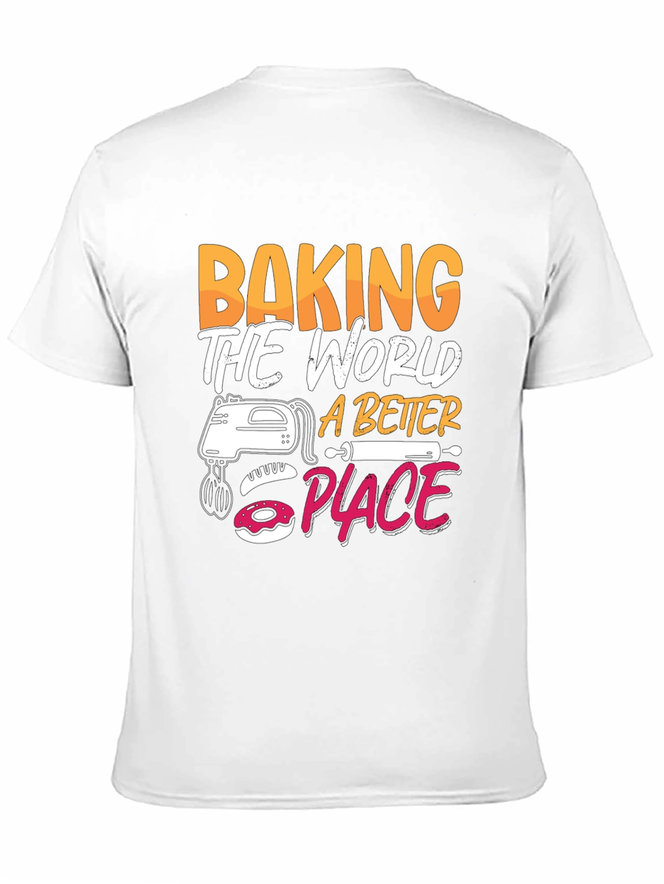 Black Baking the World a Better Place Black Graphic Tee view 11