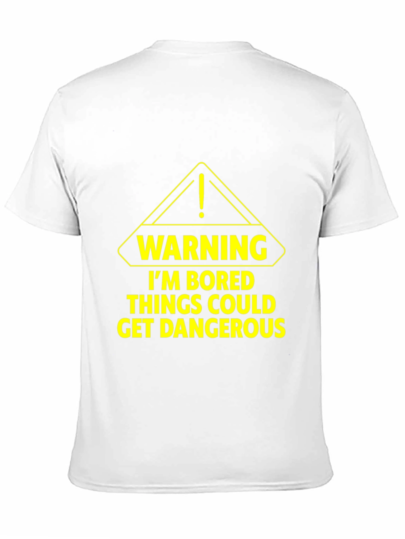 Black Warning: I'm Bored T-Shirt - Black Graphic Tee view 11