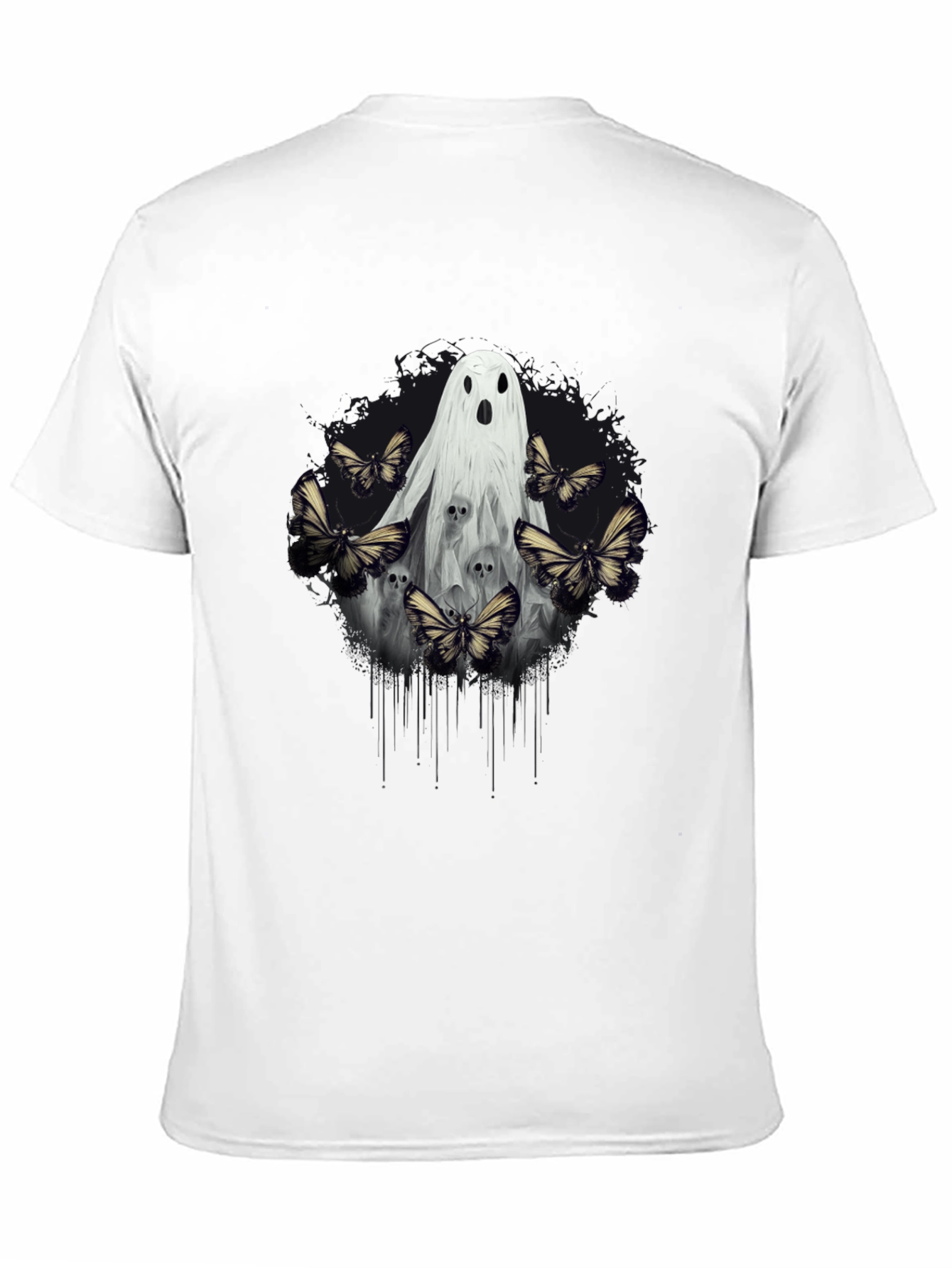 Black Ghost & Butterfly Graphic Tee view 11