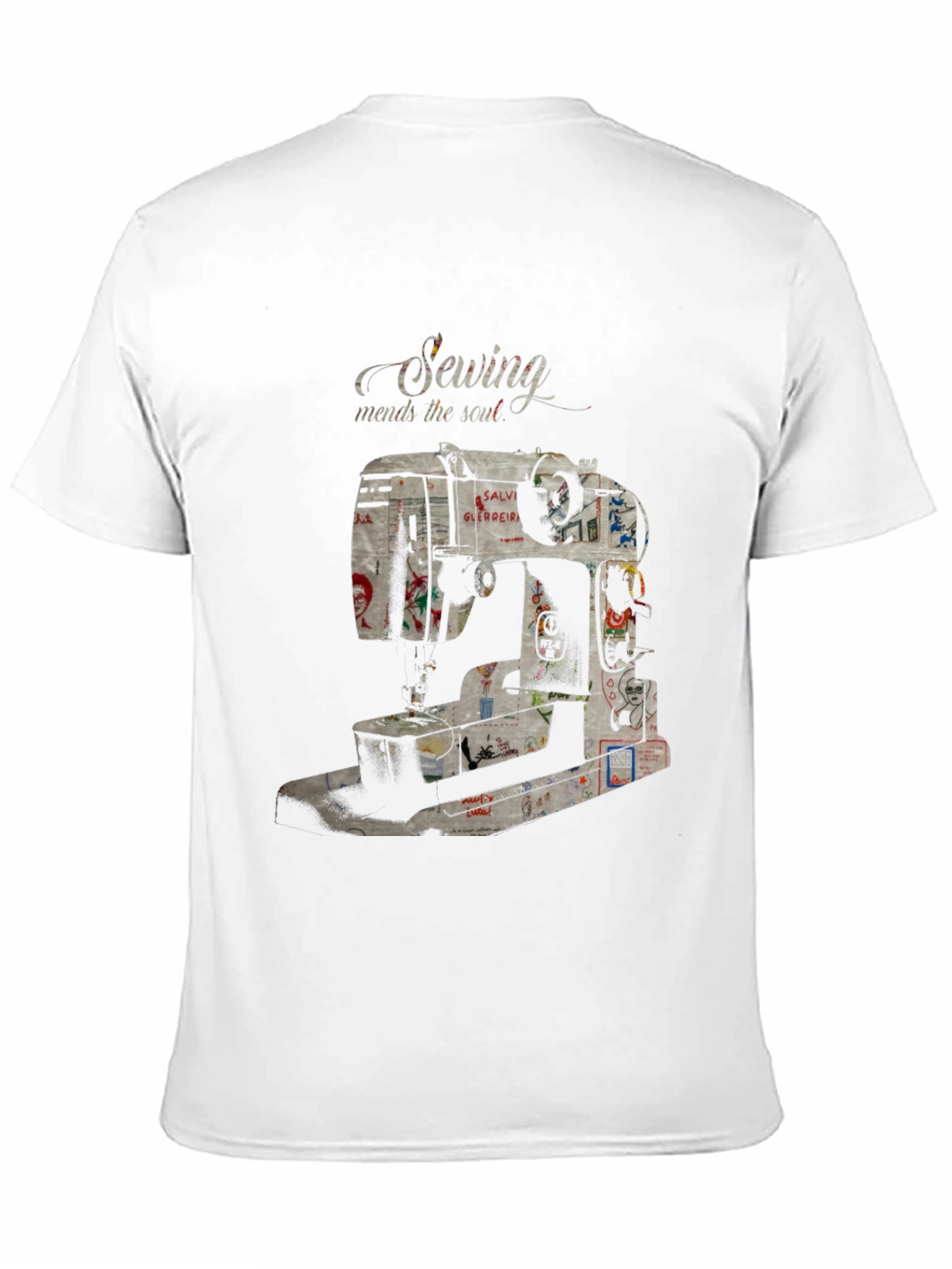 Black Sewing Mends the Soul Graphic Tee view 11