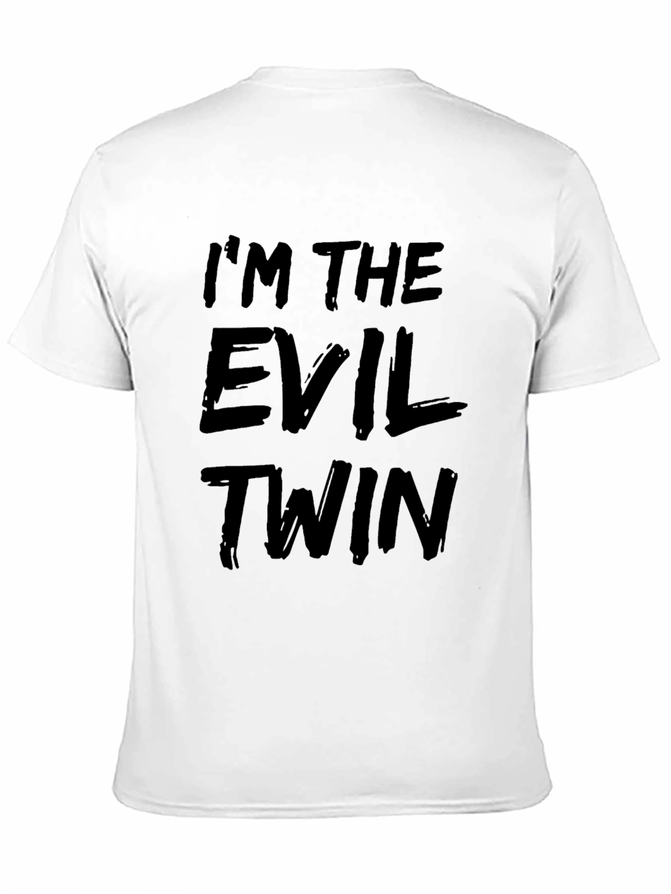 Black I'm the Evil Twin Black Graphic Tee view 11