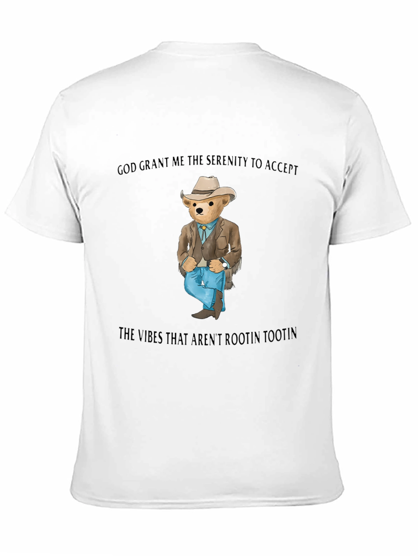 Black Serenity Bear T-Shirt - Cowboy Western view 11