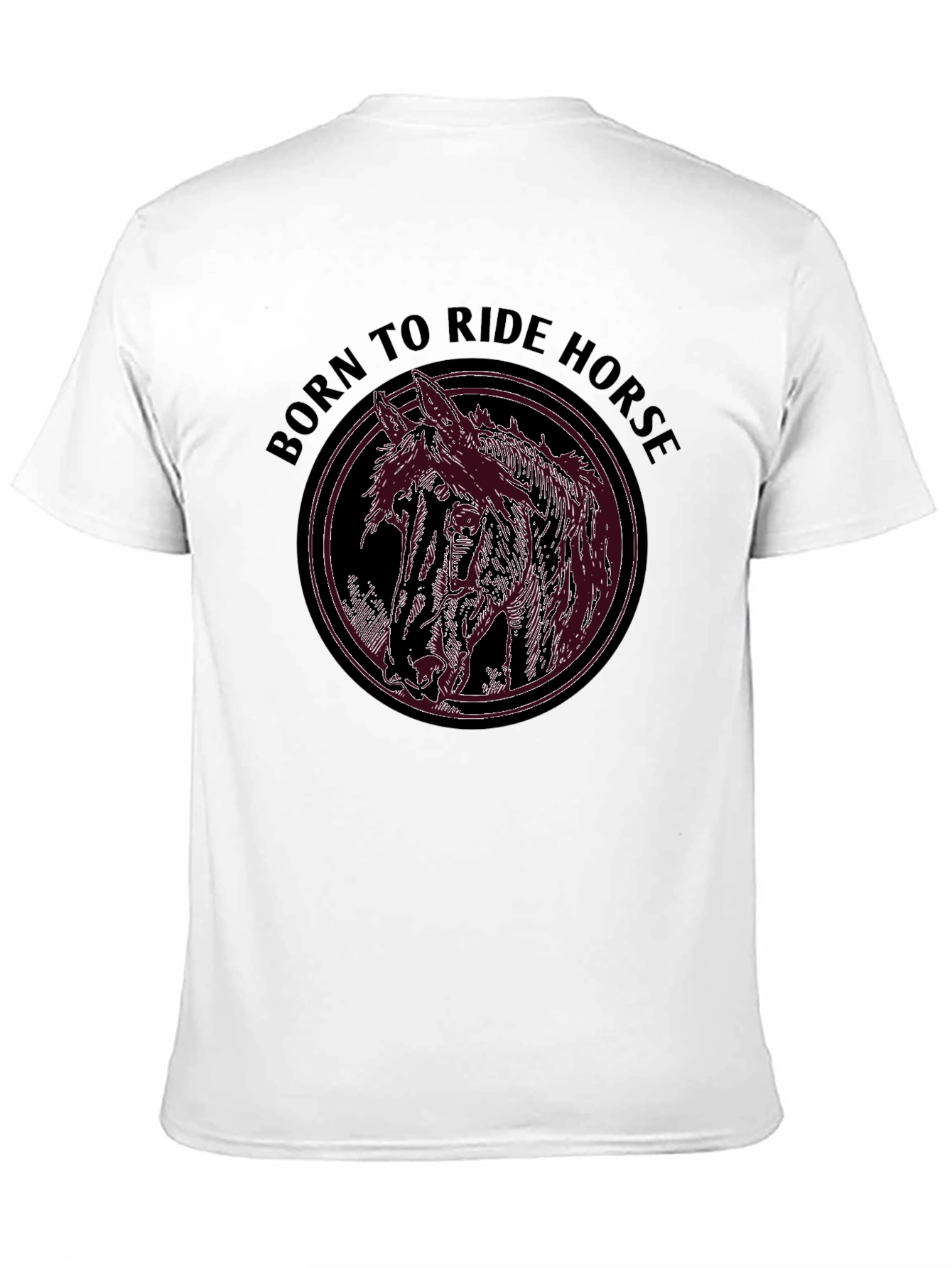 Black Born to Ride Horse Graphic Tee view 11