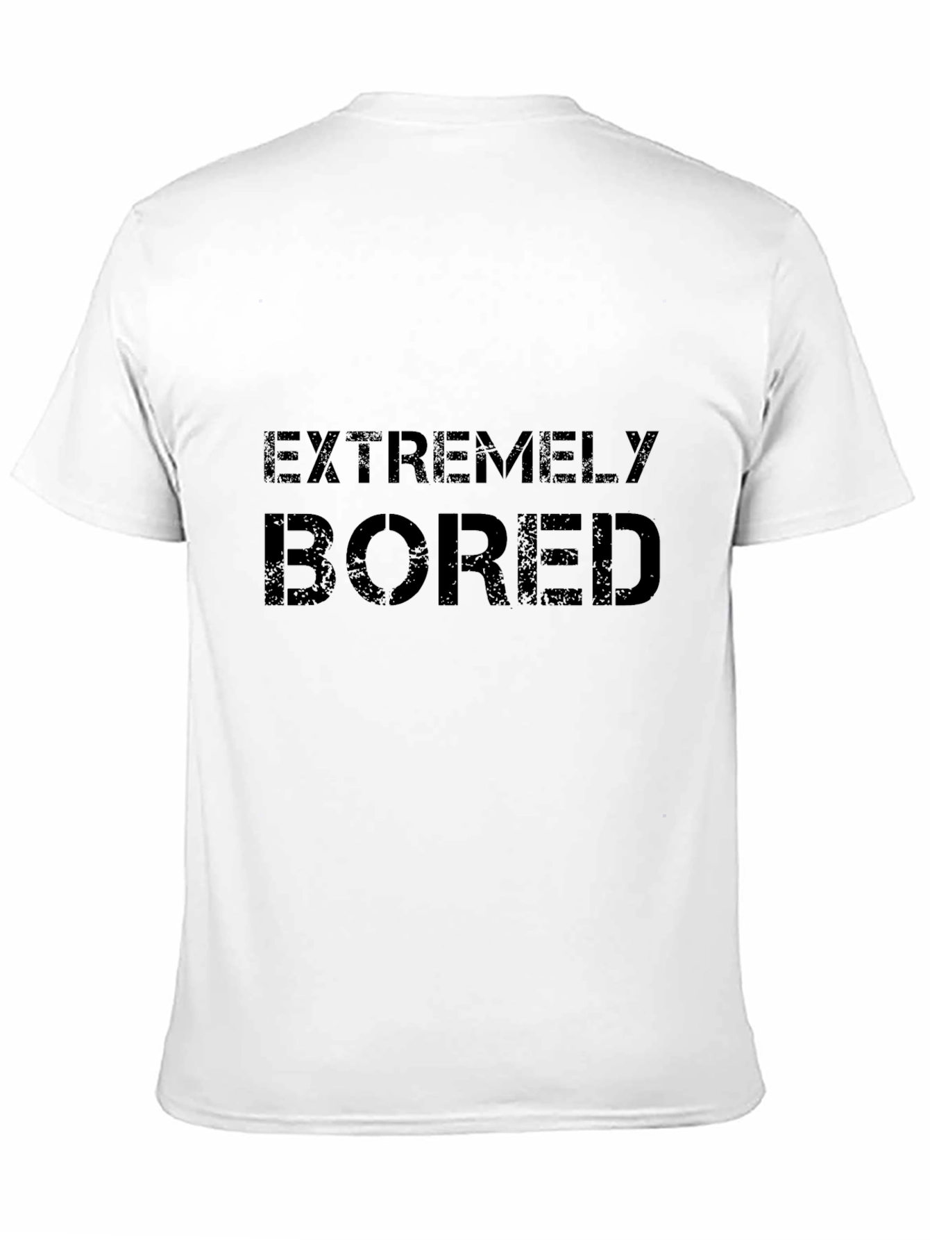 Black Extremely Bored Graphic Tee - Black Crew Neck T-Shirt view 11