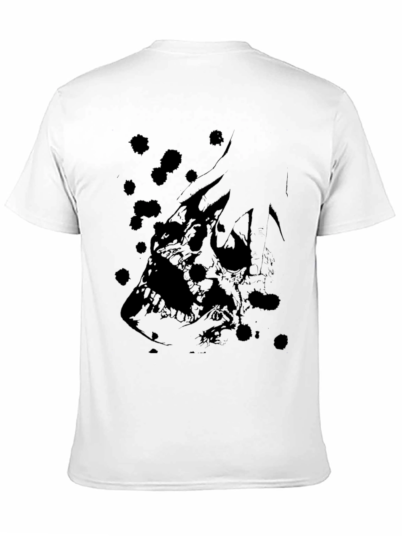 Black Skull Graphic Black T-Shirt - Edgy Design view 11