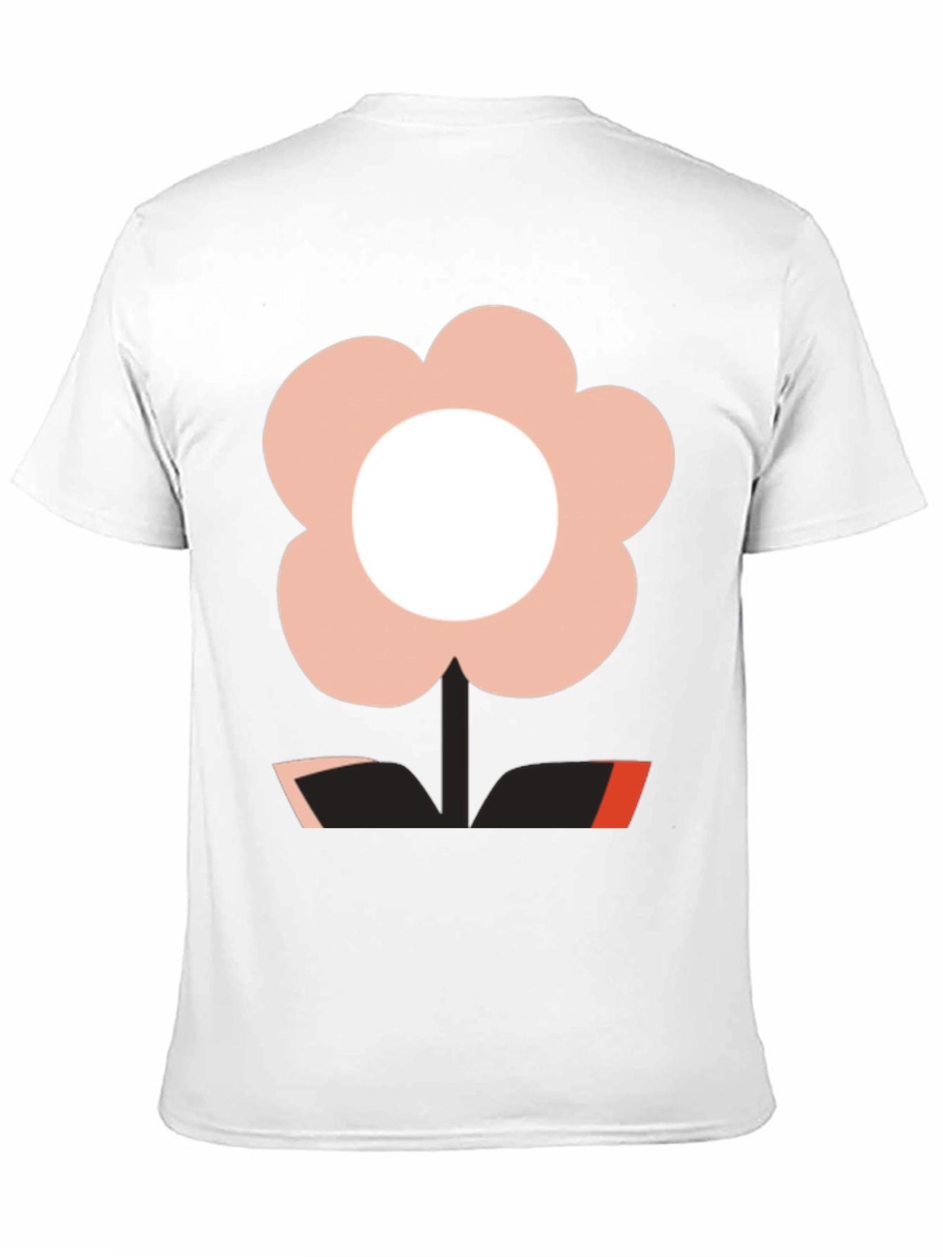 Black Modern Flower Graphic Black T-Shirt view 11