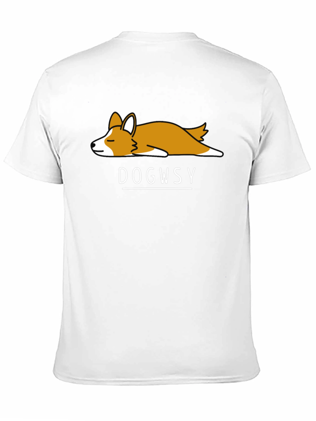 Black Dogwsy Nap Corgi Black T-Shirt view 11