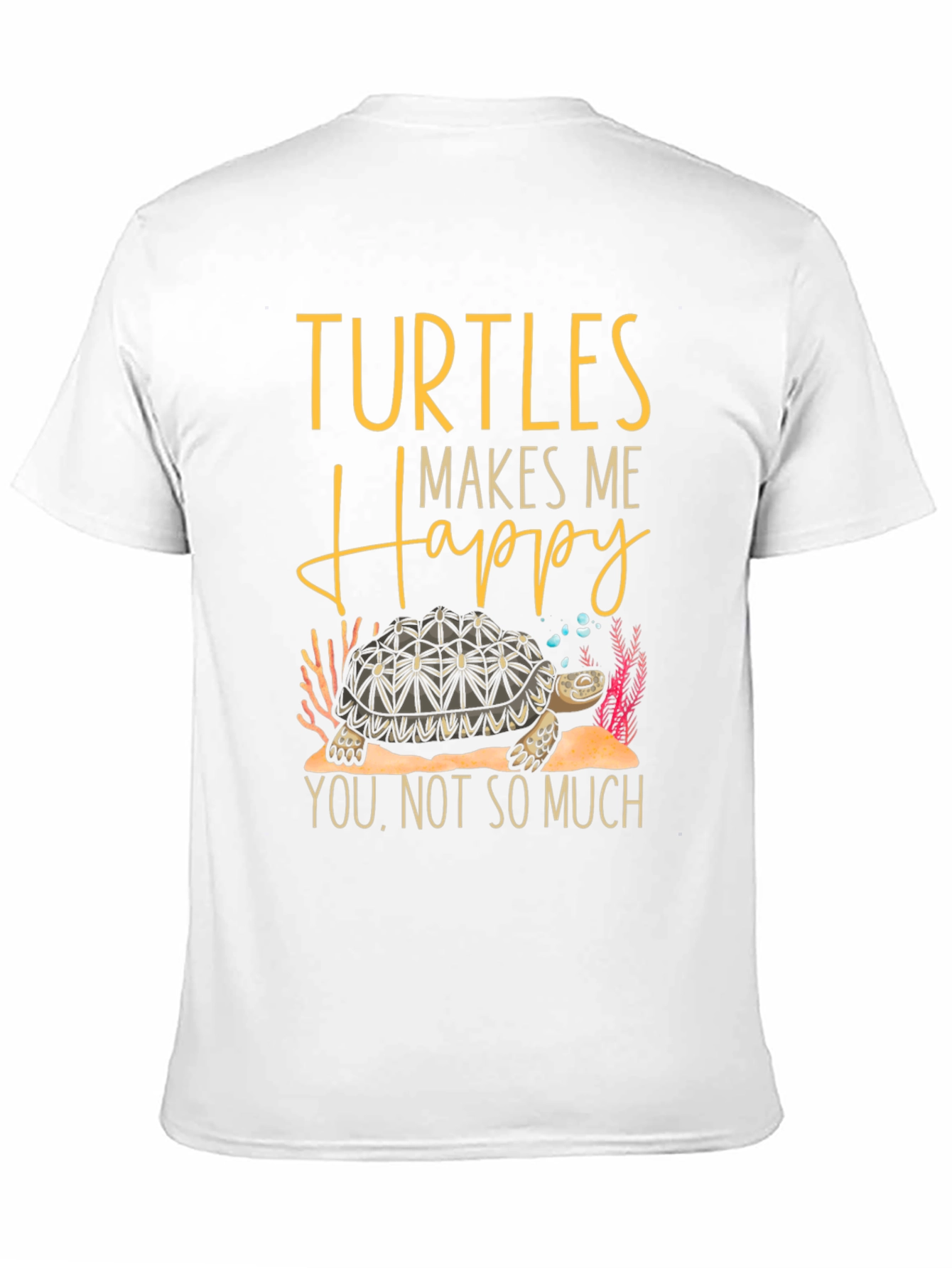 Black Turtles Make Me Happy Graphic T-Shirt view 11