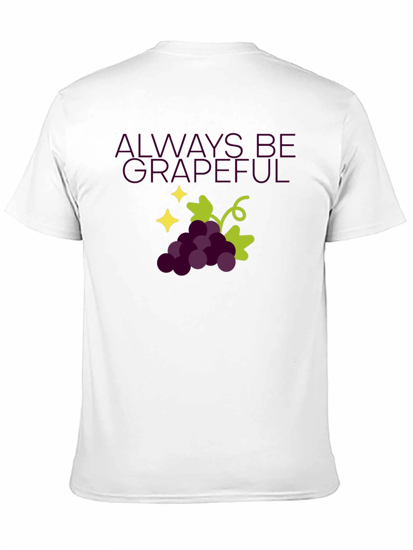 Black Always Be Grapeful Black T-Shirt view 11
