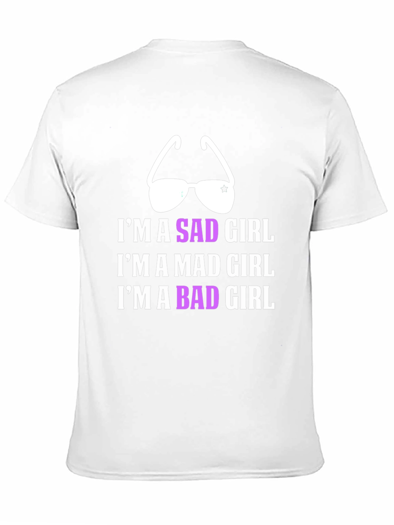Black I'm A Sad Mad Bad Girl T-Shirt view 11