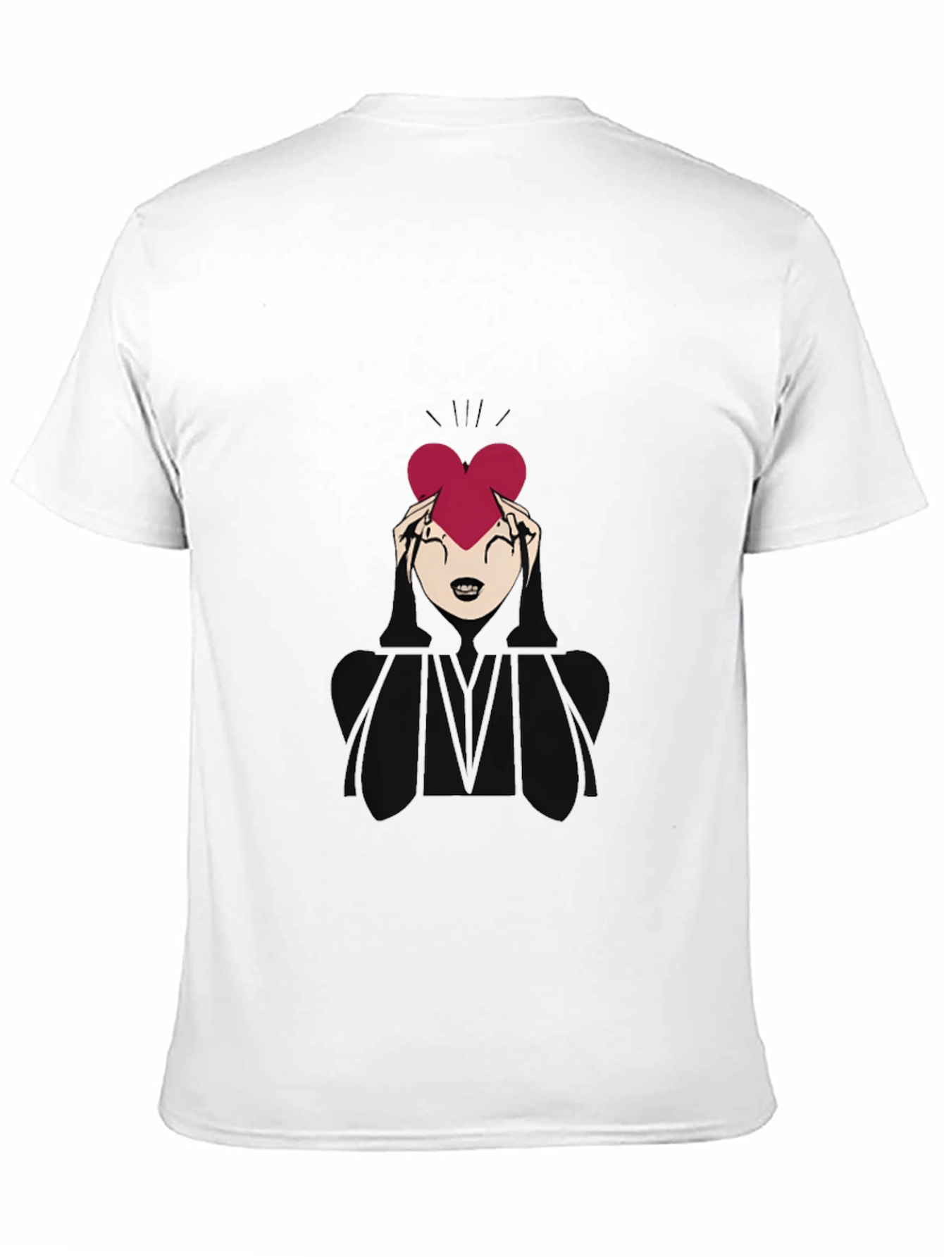 Black Heart Hands Graphic Tee - Soft Cotton Blend view 11