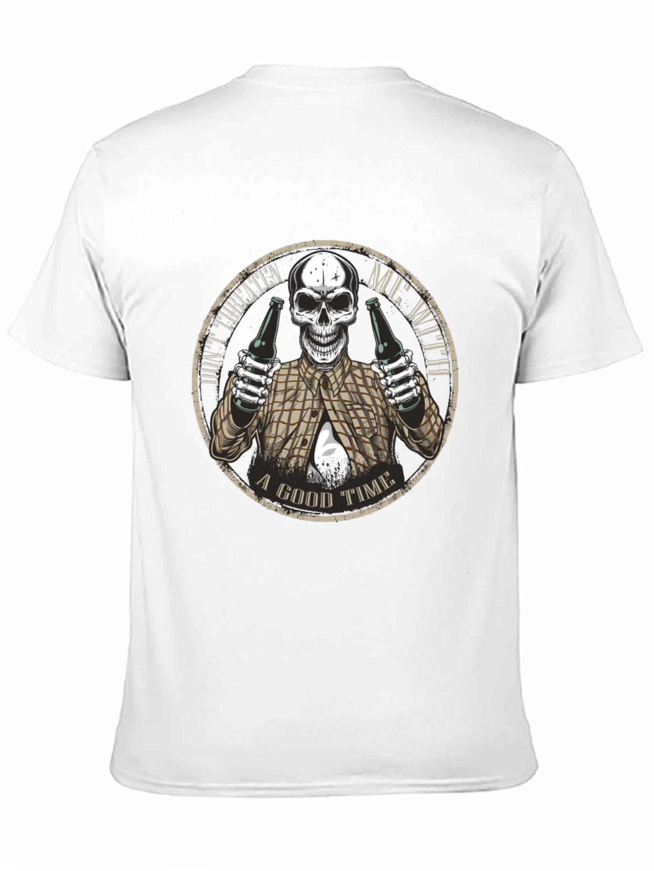 Black Don't Threaten Me Skull Graphic T-Shirt view 11