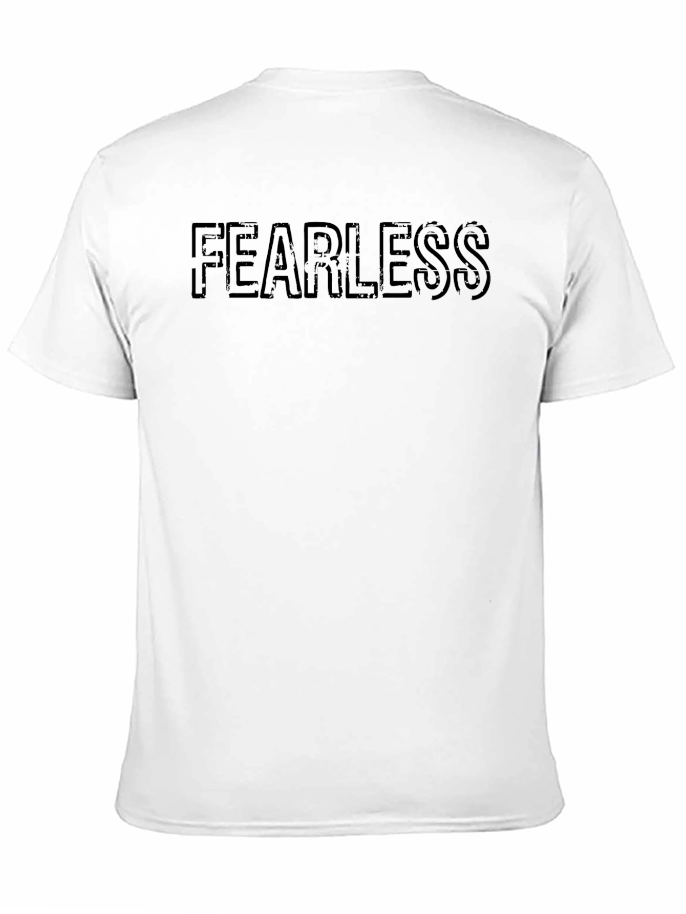 Black Fearless Graphic Print Crew Neck T-Shirt view 11