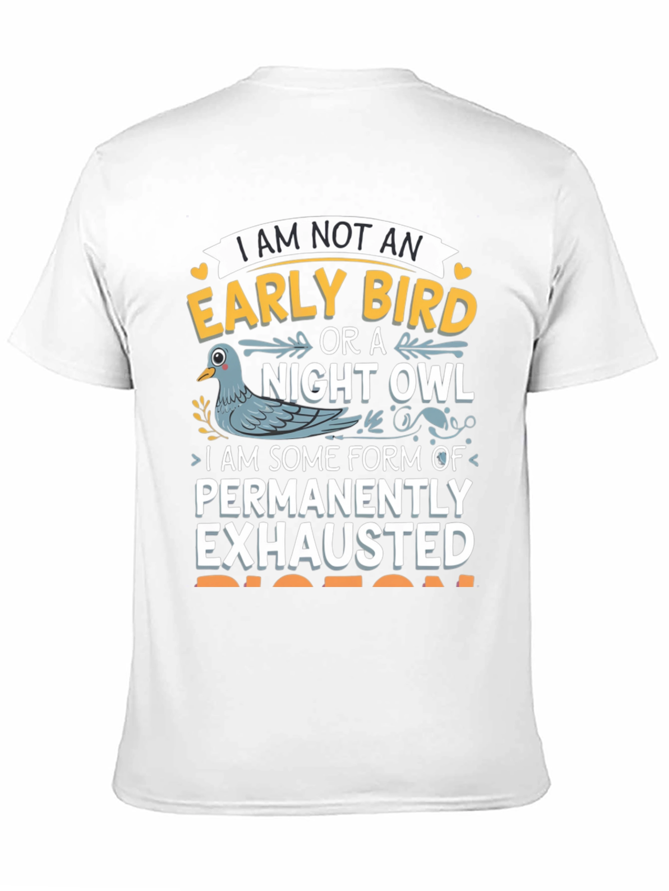 Black Permanently Exhausted Funny T-Shirt view 11