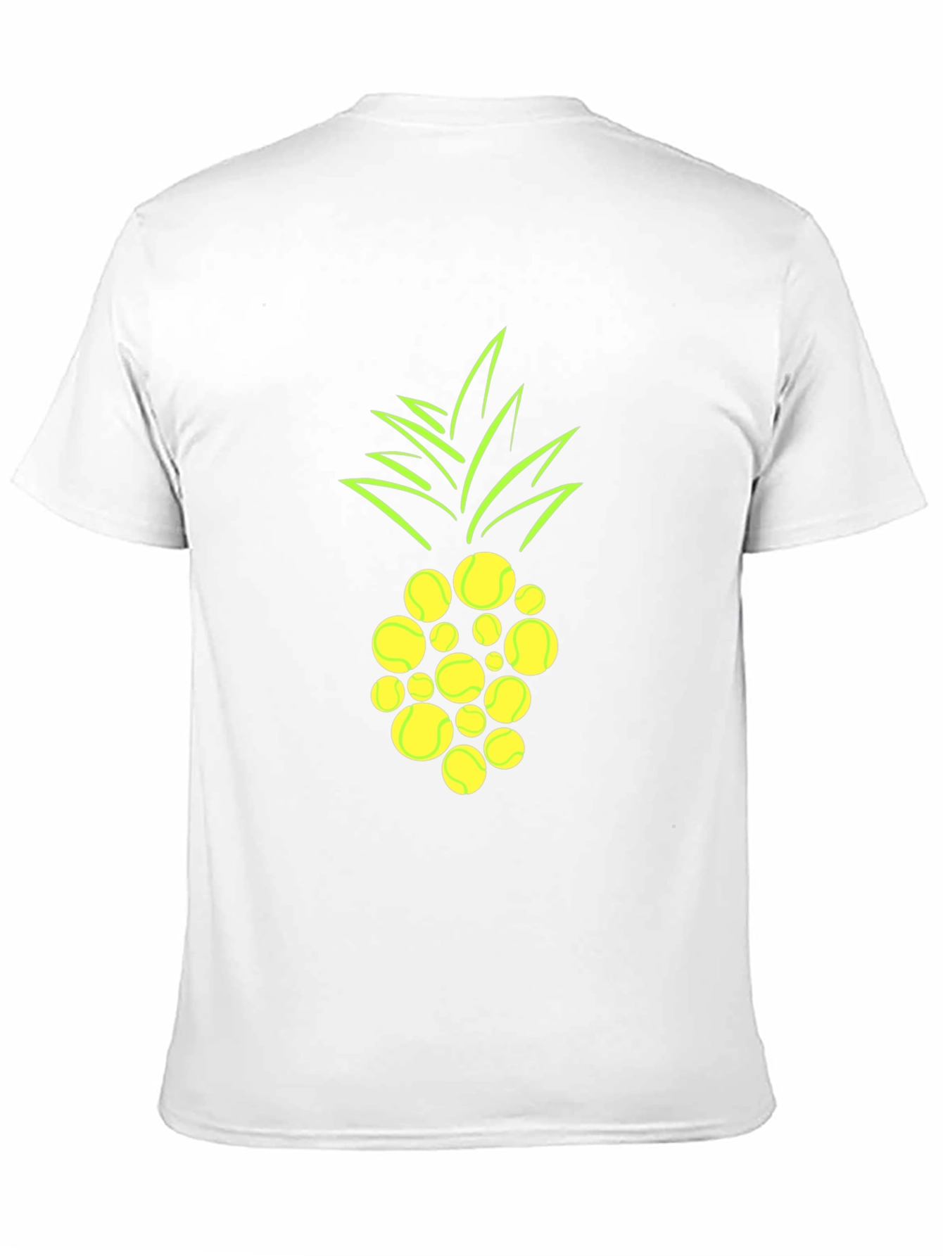 Black Pineapple Tennis Ball Graphic T-Shirt view 11