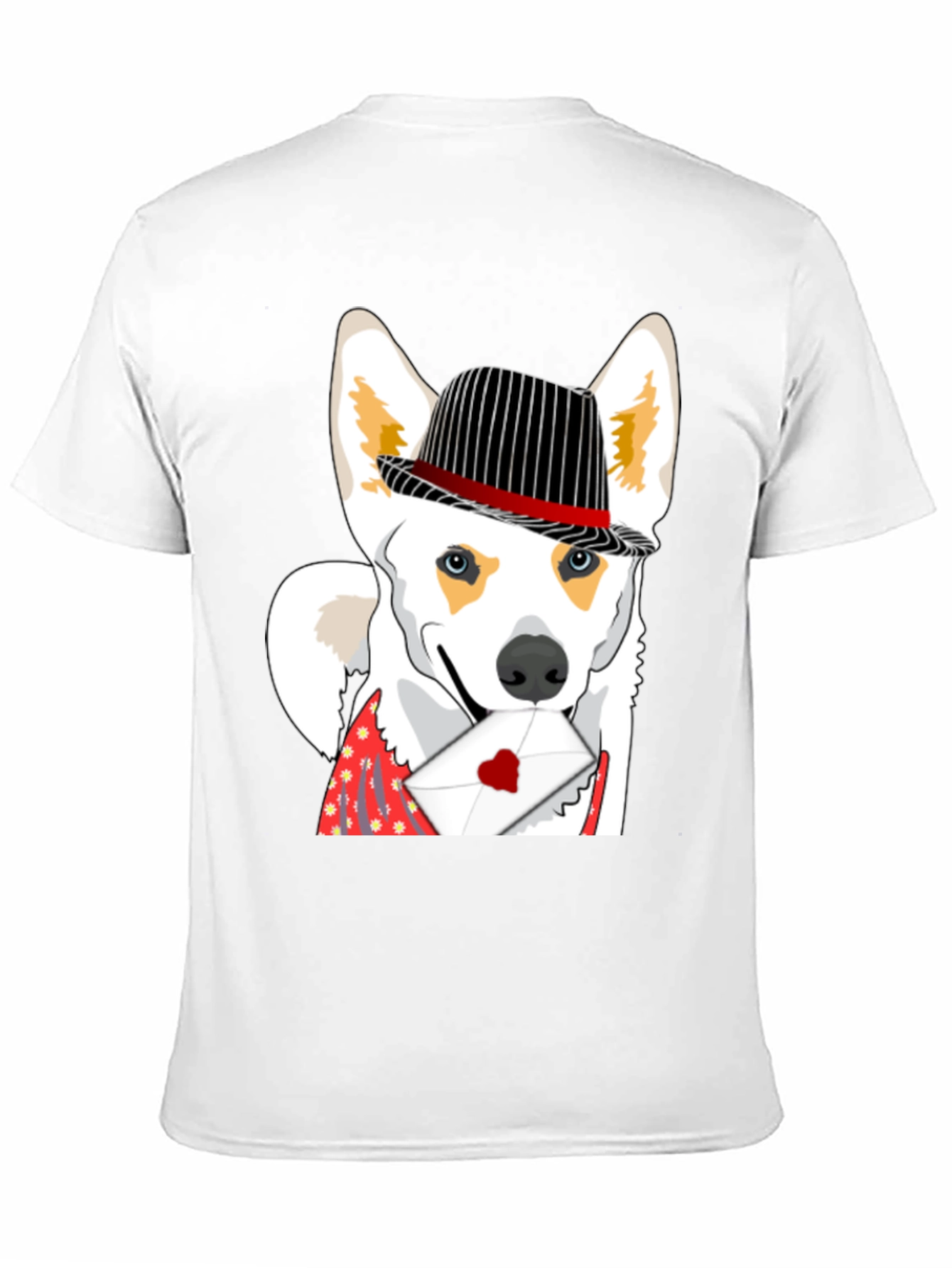Black Dog in Hat Valentine's T-Shirt view 11