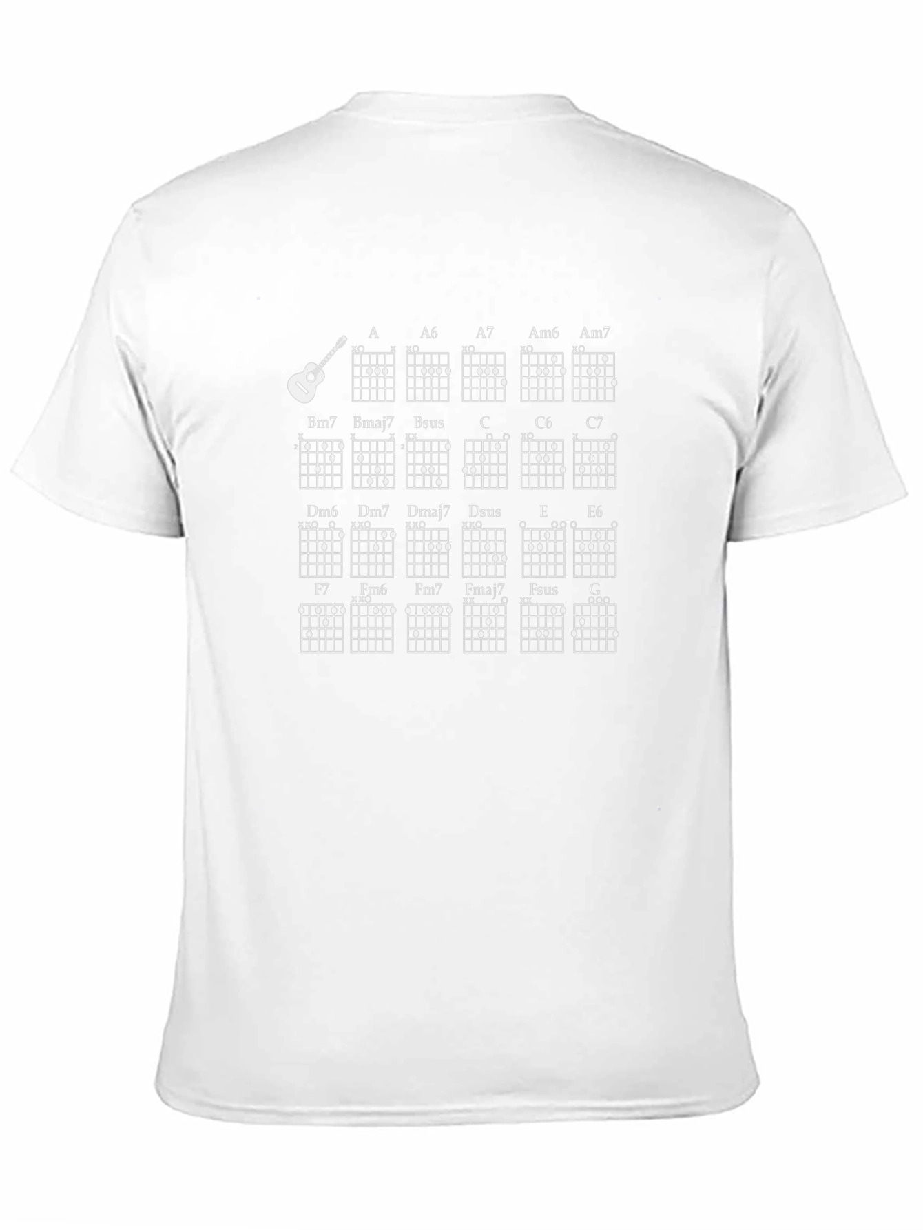 Black Guitar Chords T-Shirt - Musician Tee view 11