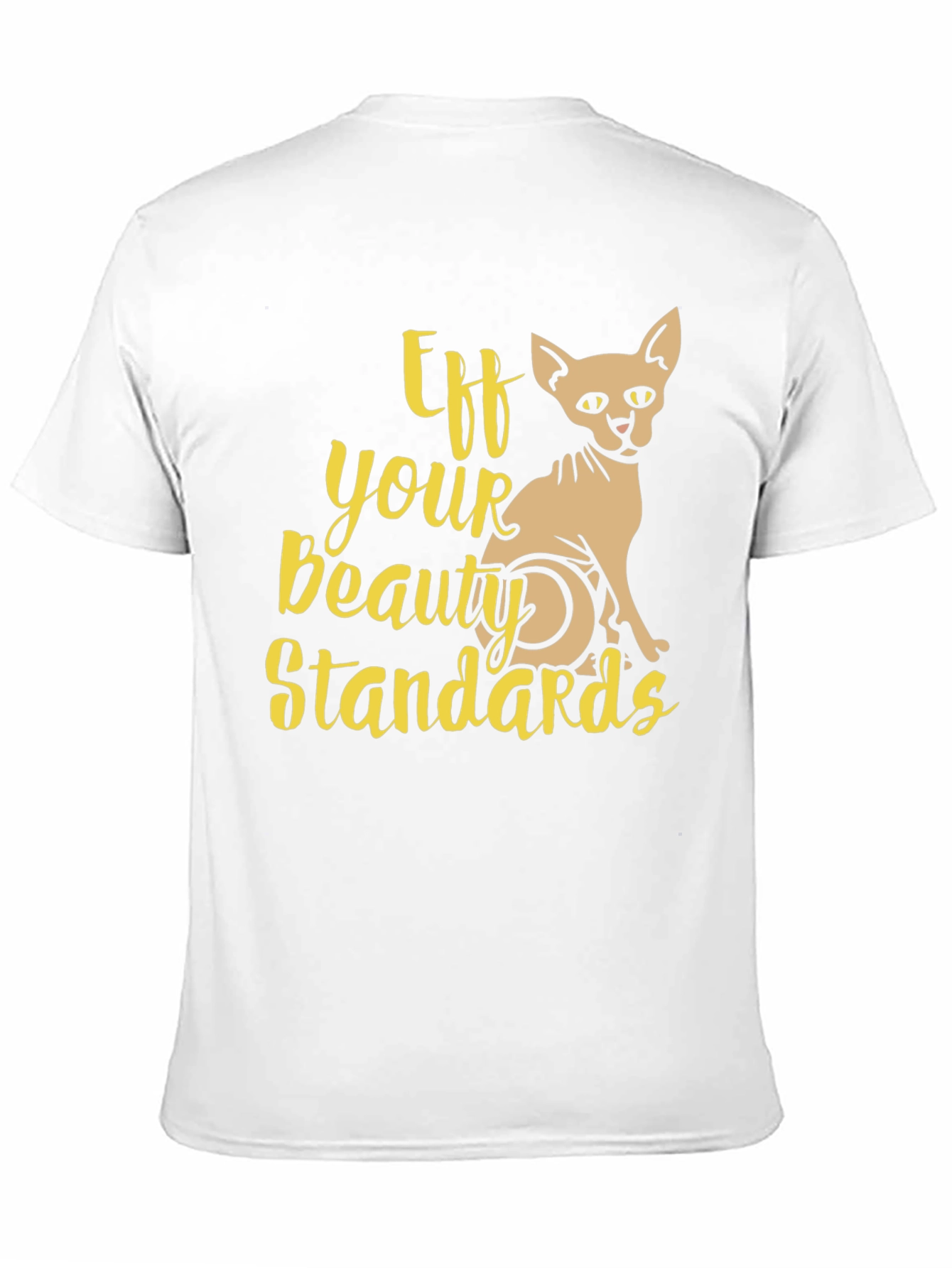 Black Eff Your Beauty Standards Cat Graphic Tee view 11
