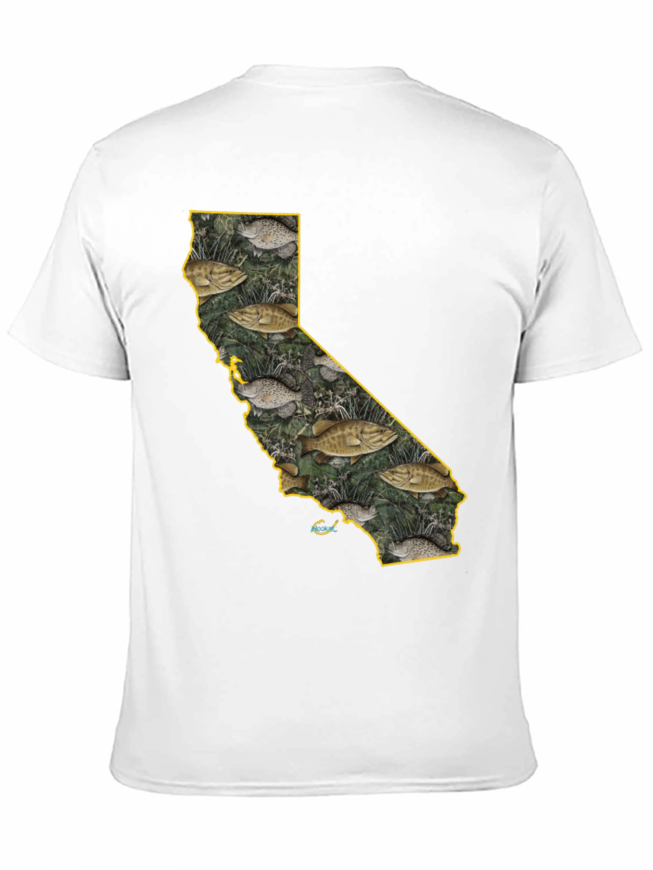 Black California Fish Graphic Tee - Bass Fishing T-Shirt view 11