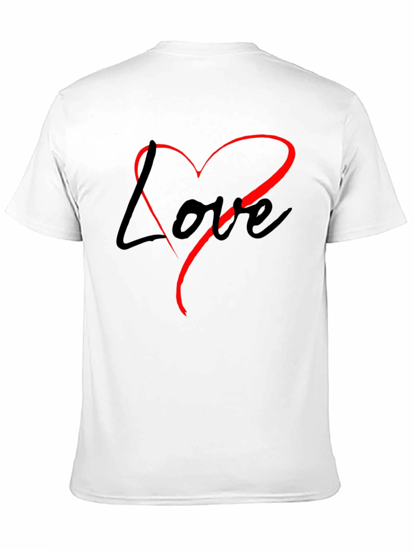 Black Love Heart Graphic Black T-Shirt view 11