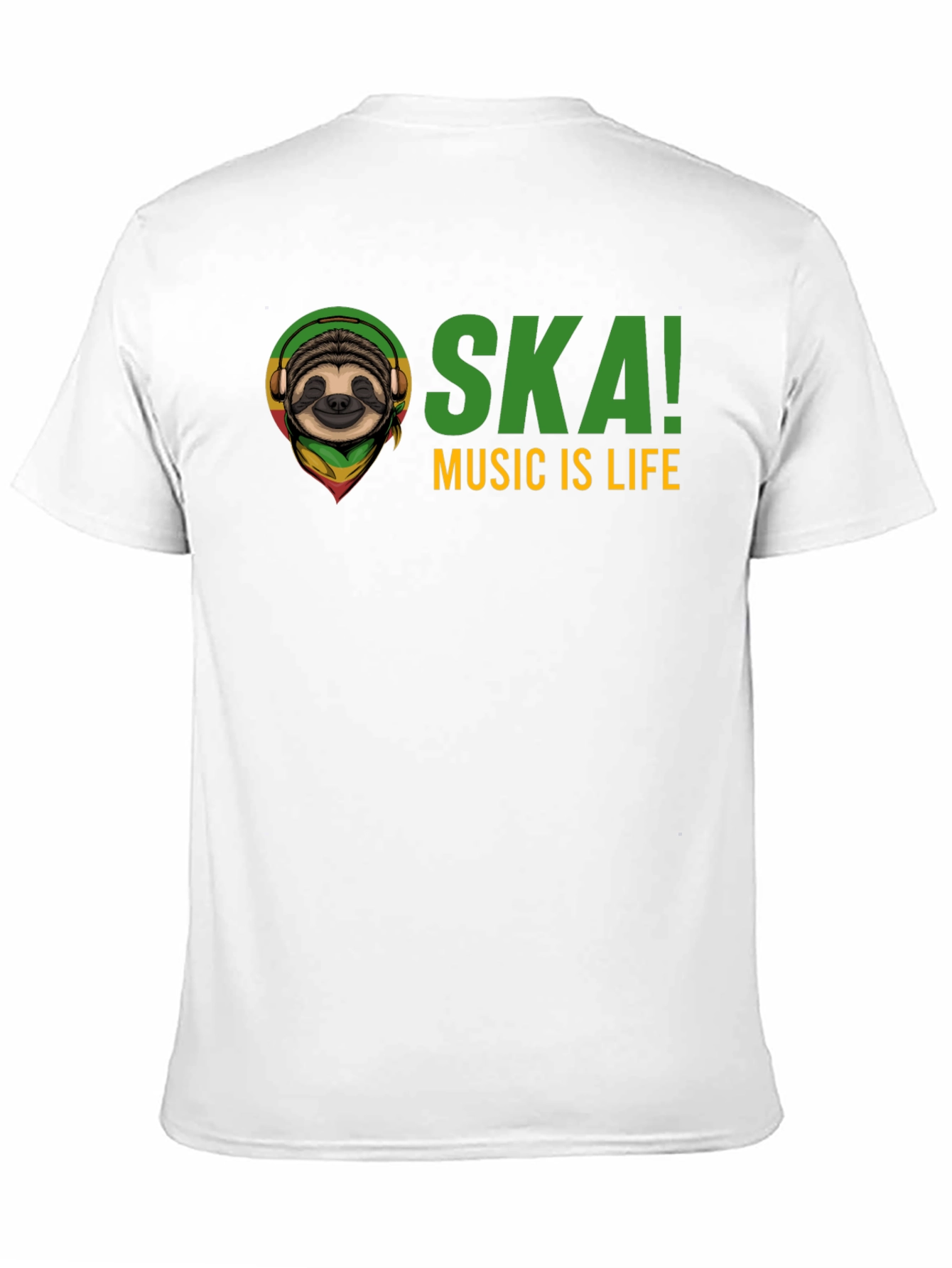 Black Ska Music is Life Sloth Graphic Tee - Black view 11