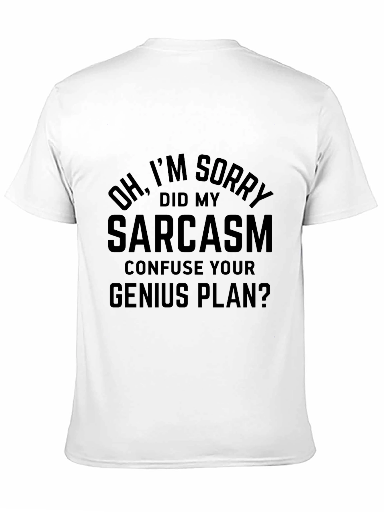 Black Sarcasm Genius Plan Graphic Tee - Black T-Shirt view 11