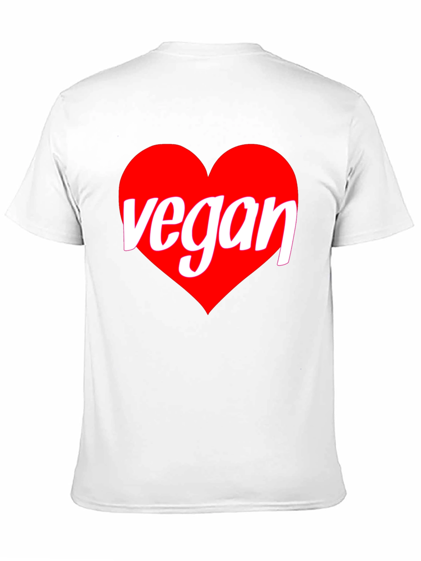 Black Vegan Heart Graphic T-Shirt - Black Crew Neck Tee view 11