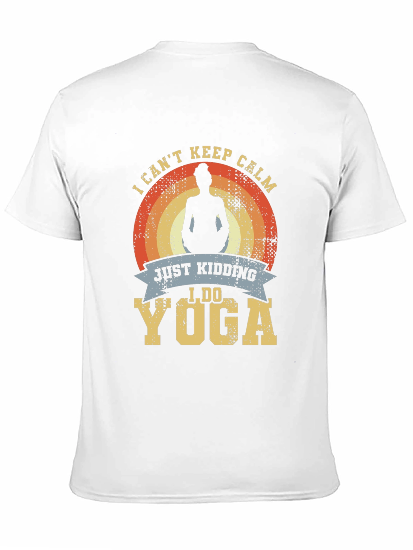 Black Funny Yoga T-Shirt - I Can't Keep Calm view 11