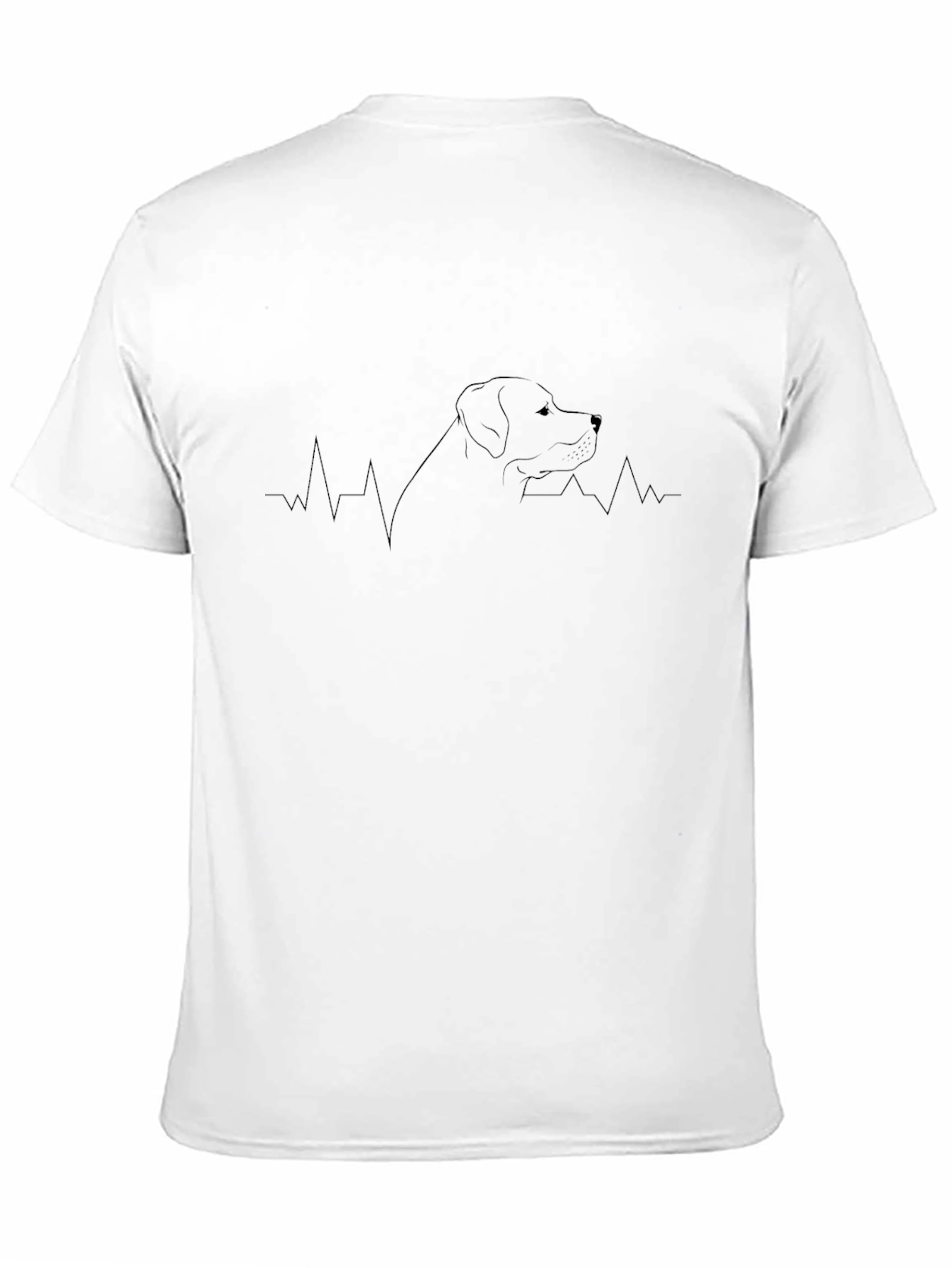 Black Dog Heartbeat T-Shirt - Black Crew Neck view 11