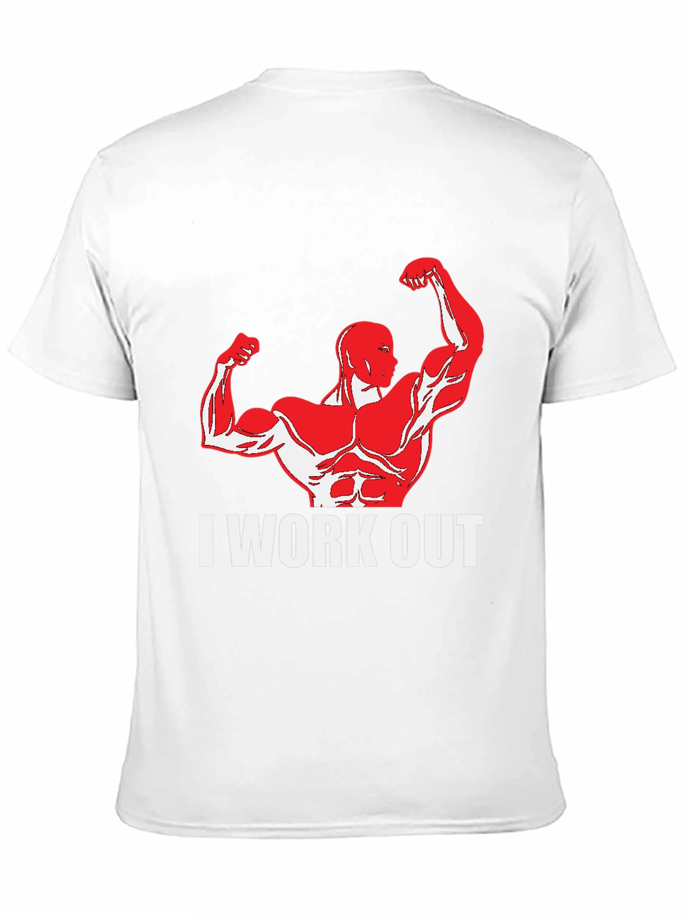 Black I Work Out Graphic Tee - Black view 11