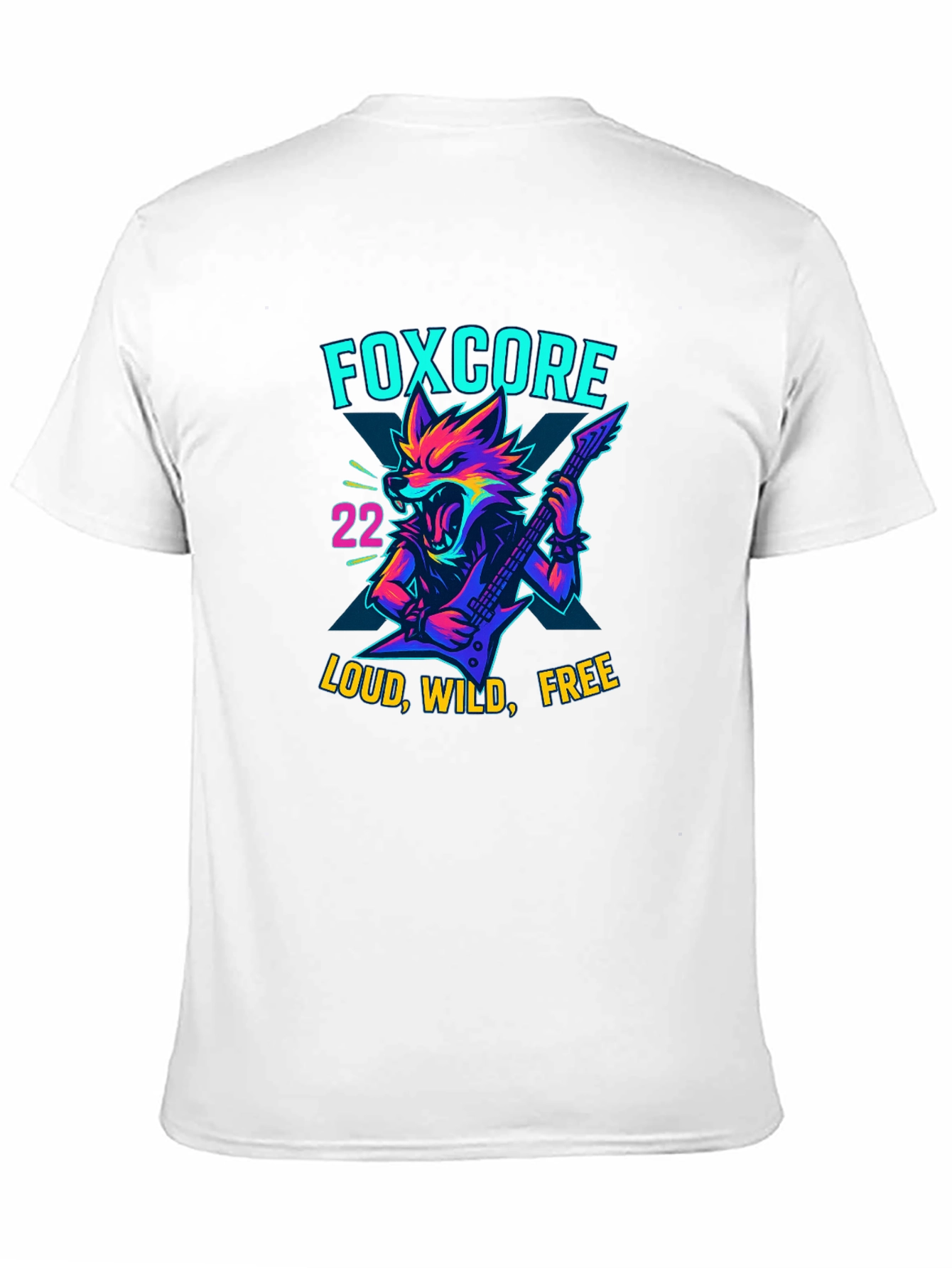 Black Foxcore Loud Wild Free Graphic Tee view 11