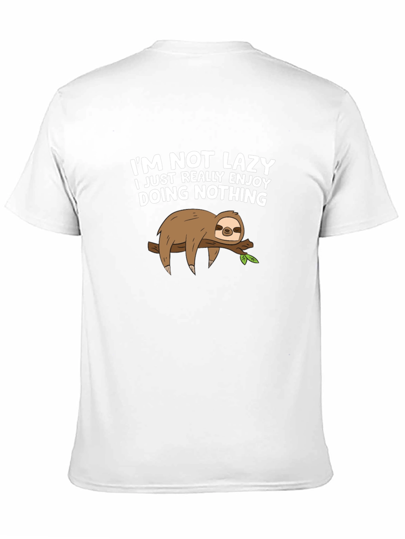 Black Funny Sloth 'Not Lazy' Graphic Tee view 11