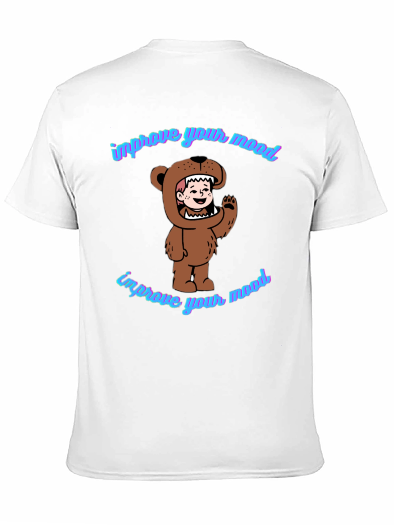 Black Improve Your Mood Bear Costume T-Shirt view 11