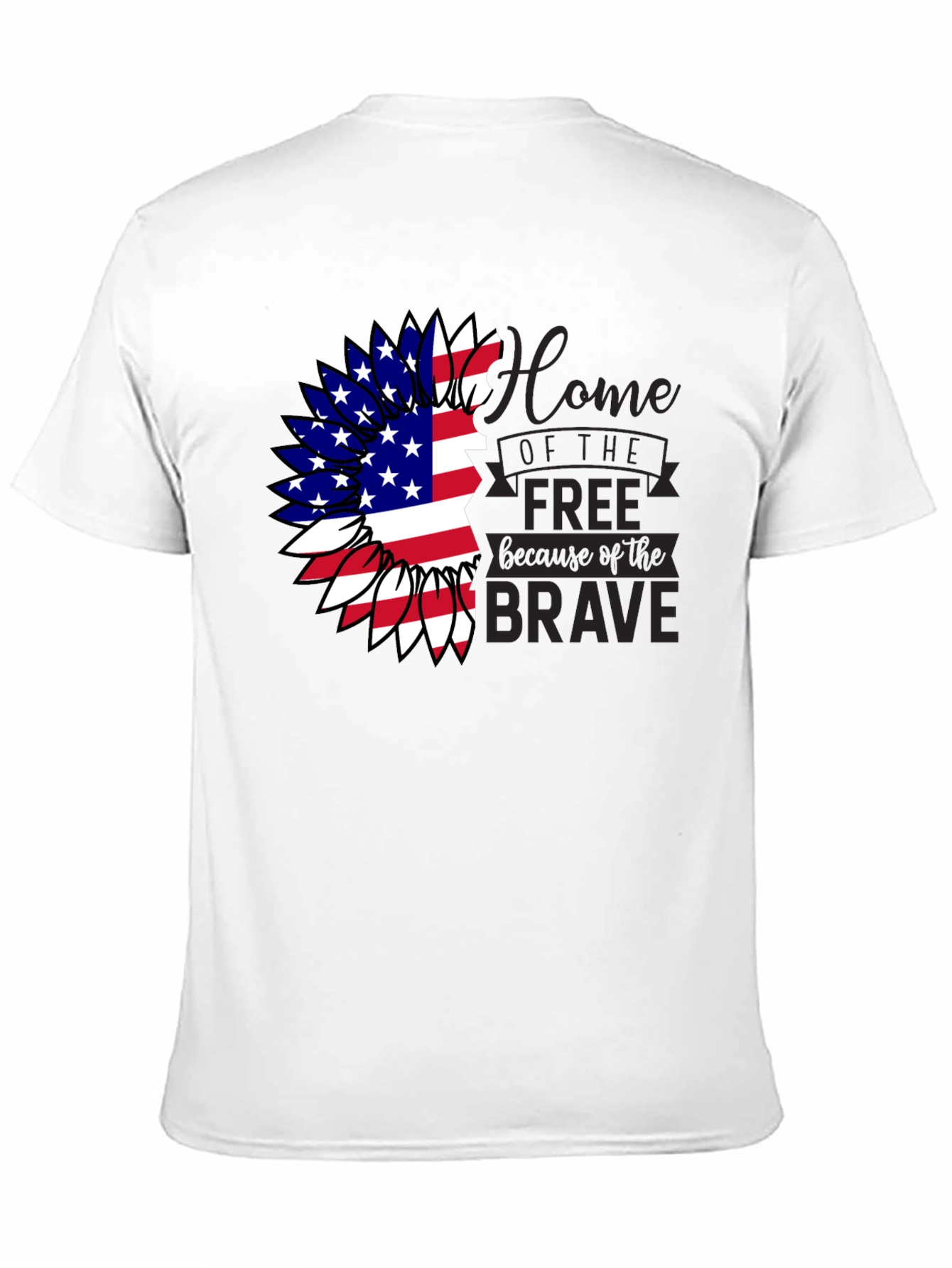 Black Patriotic Sunflower T-Shirt view 11