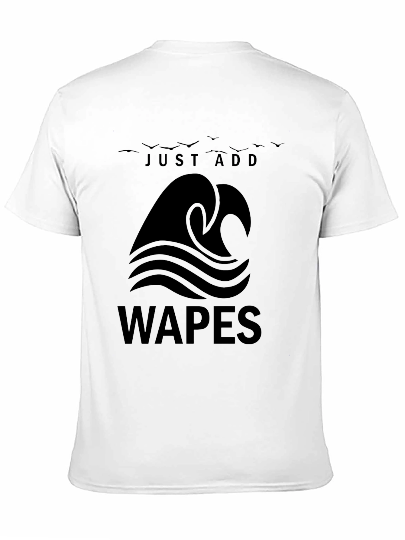 Black Just Add Waves - WAPES Graphic T-Shirt view 11