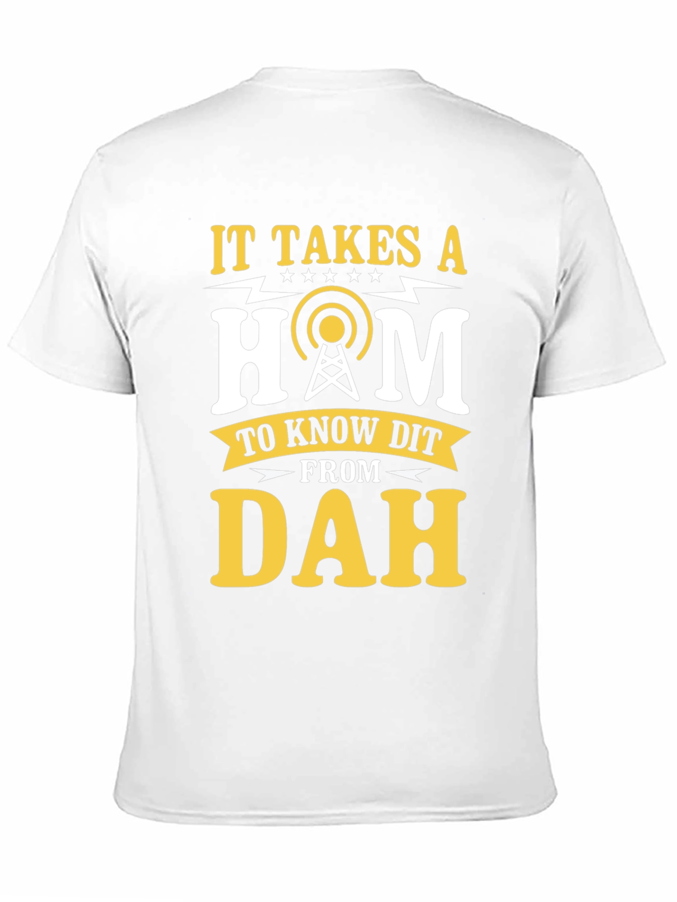 Black Ham Radio Operator T-Shirt: It Takes a Ham to Know Dit From Dah view 11